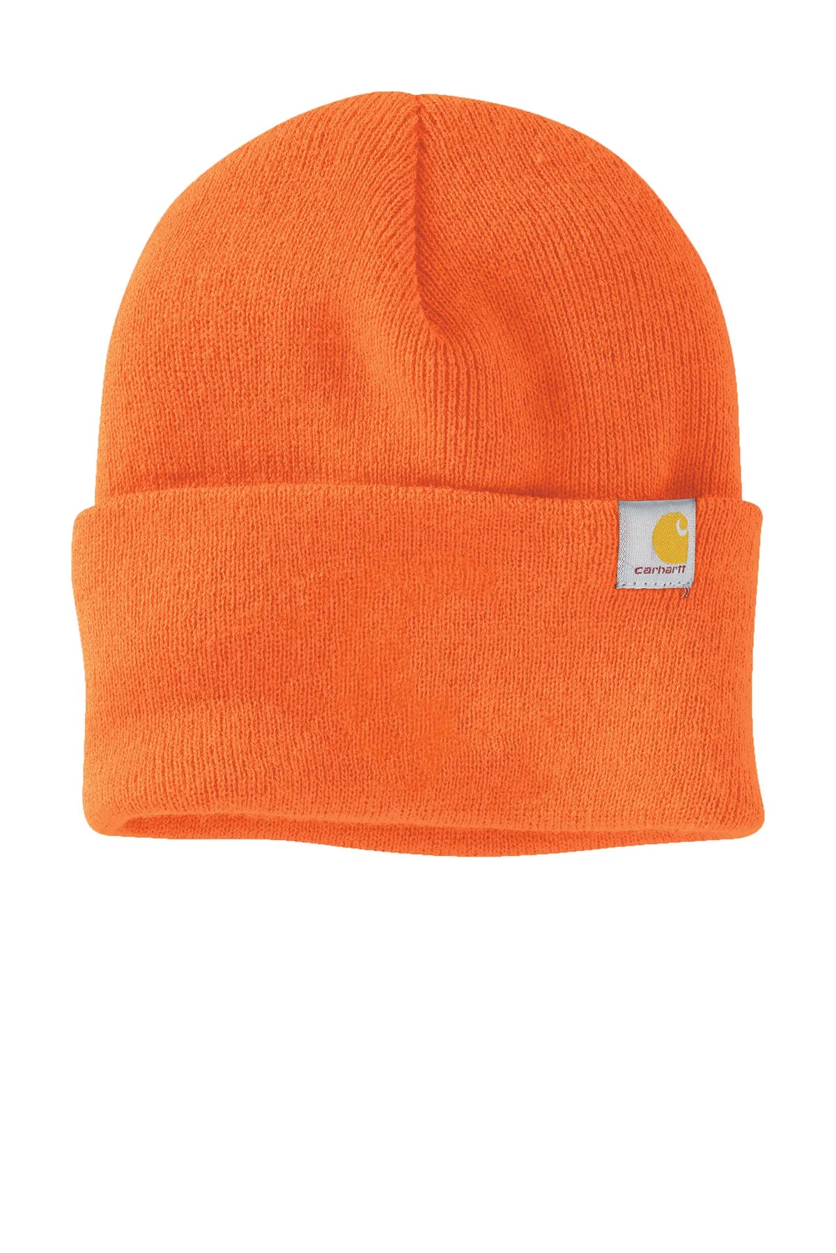 Carhartt Custom Embroidered Watch Caps for Men & Women - Bright Orange Adjustable Baseball Hat for Outdoor Work & Casual Wear