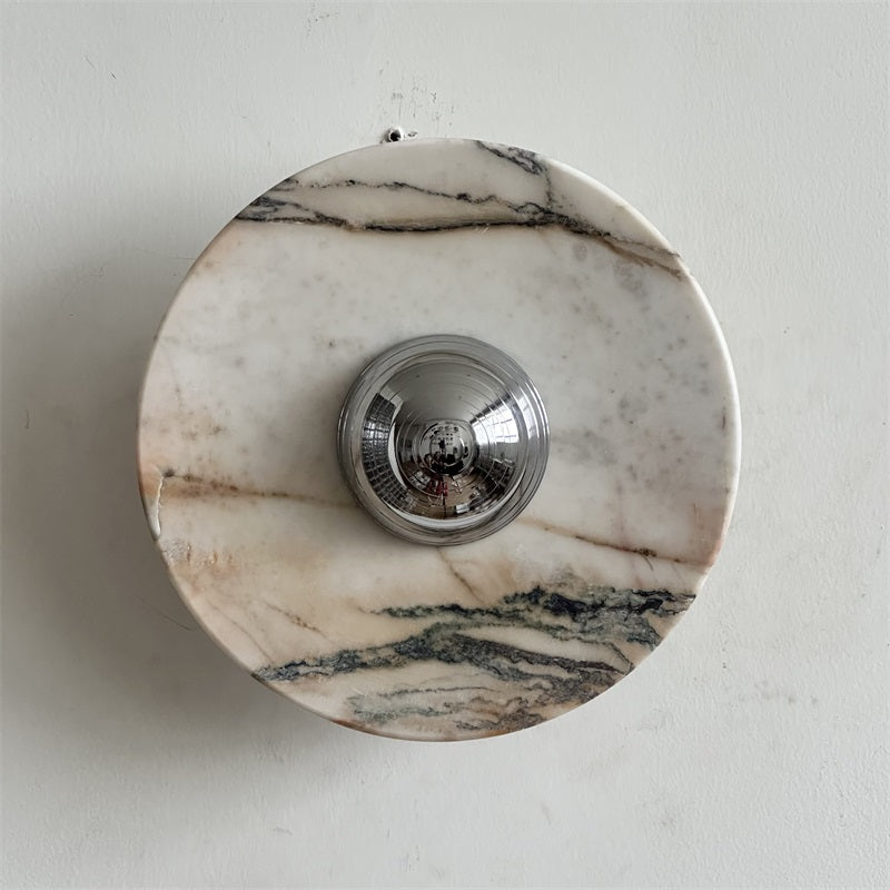 Calacatta Marble Wall Sconce Light - Modern Gold Finish Bathroom Vanity Lighting for Bedroom, Hallway & Living Room Decor
