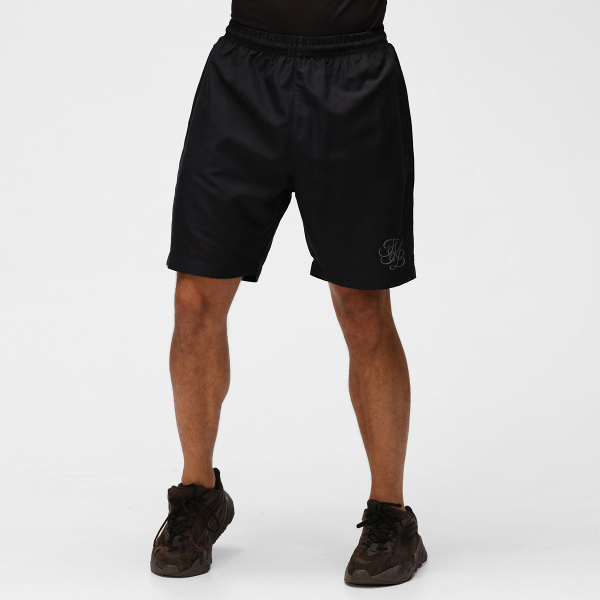 TKB Men's Black Microfiber Shorts - Lightweight, Quick-Dry & Comfortable for Gym, Running, and Casual Wear