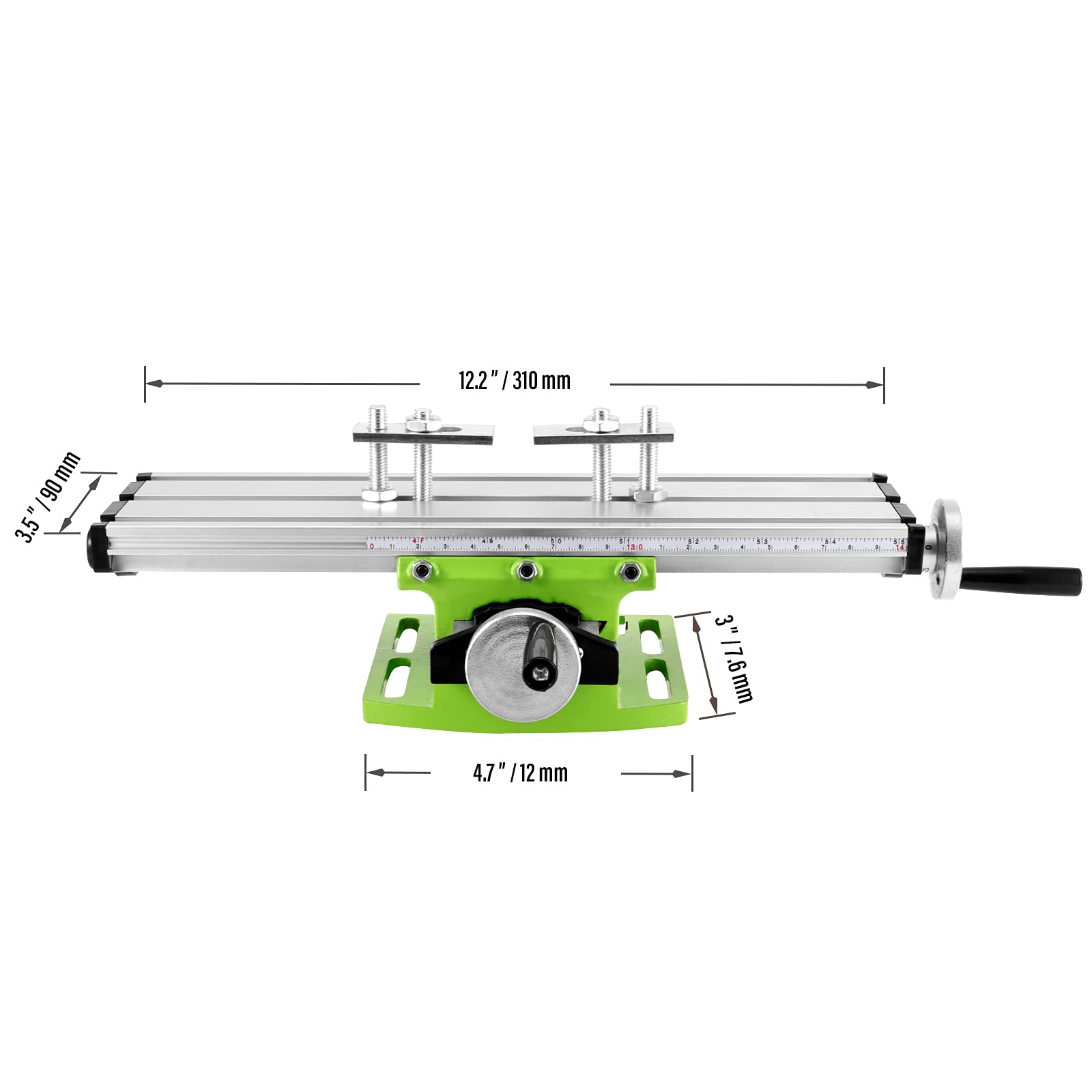 12.2 Inch Milling Machine Worktable - Precision XY Axis Cross Slide Table for Mini Drill Press & Drill Bracket | Metalworking, Woodworking & DIY Projects