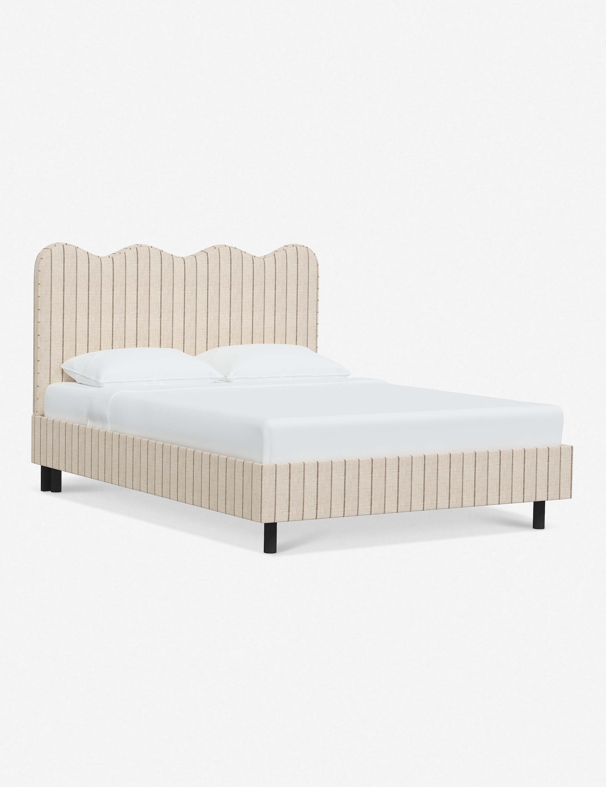 Modern Clementine Platform Bed Frame - Queen Size, Wooden Slat Support, Sturdy & Minimalist Design - Perfect for Bedrooms, Guest Rooms & Small Spaces