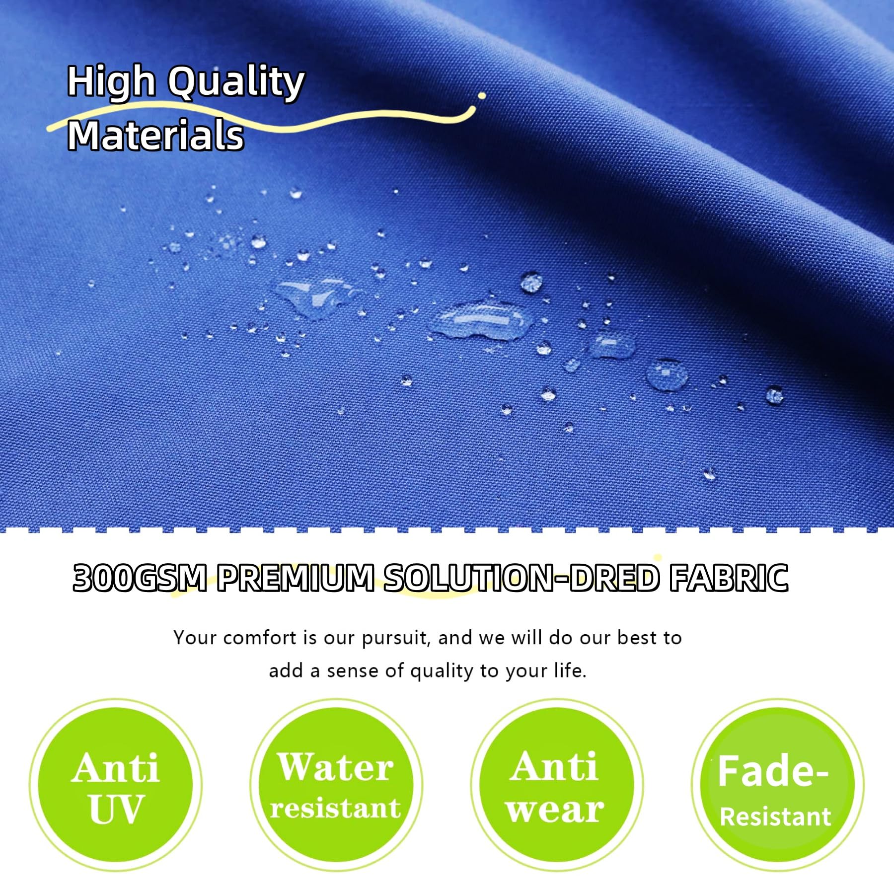 PROHIKER 14-Pack Outdoor Cushion Covers with Zipper - Navy Blue Replacement Covers for 7-Piece Patio Furniture Set | Waterproof & UV Resistant Sofa & Pillow Covers for Backyard, Deck, Poolside & Garden Use