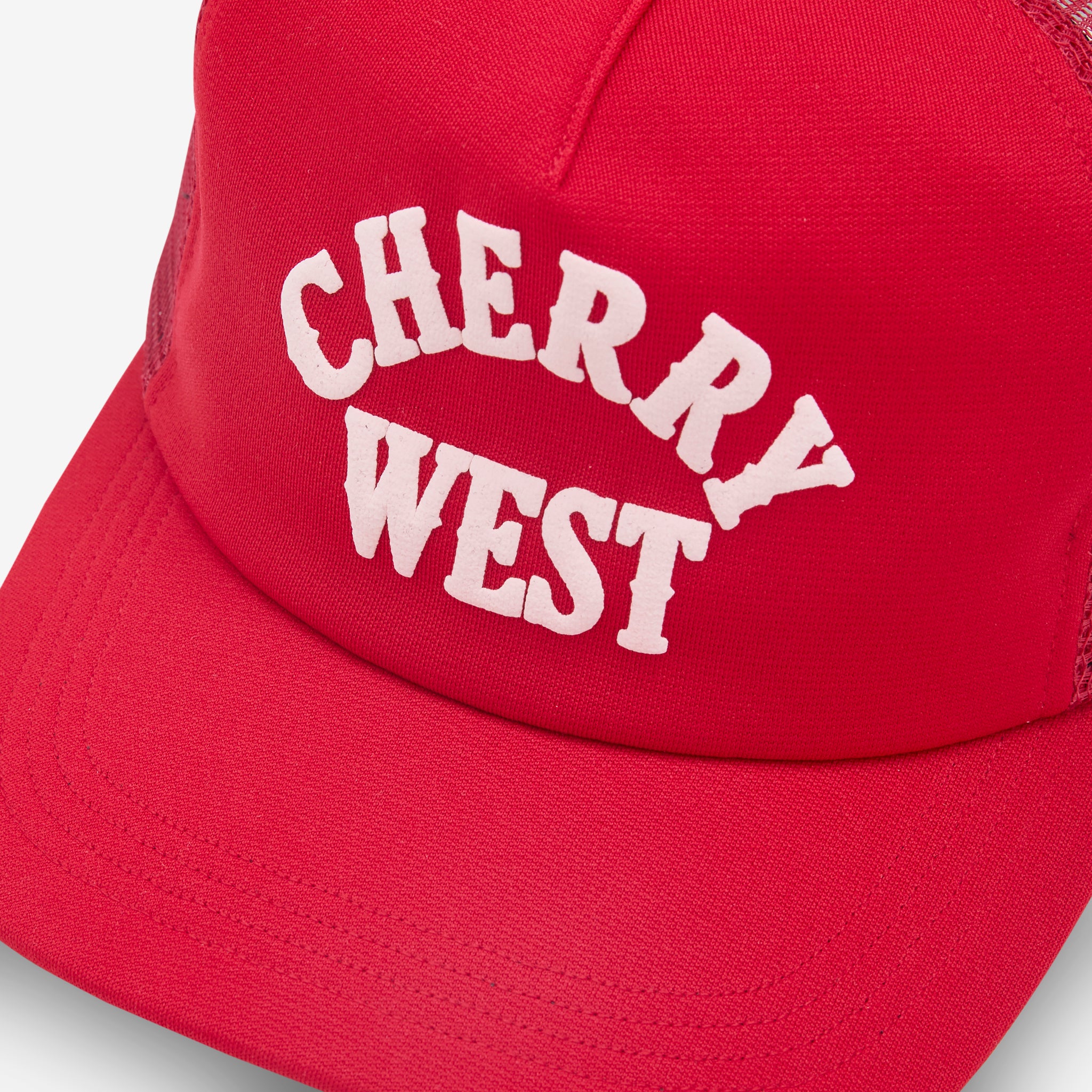 Cherry Red Mesh Trucker Hat for Men & Women - Breathable & Stylish Baseball Cap for Outdoor Activities, Sports, and Casual Wear