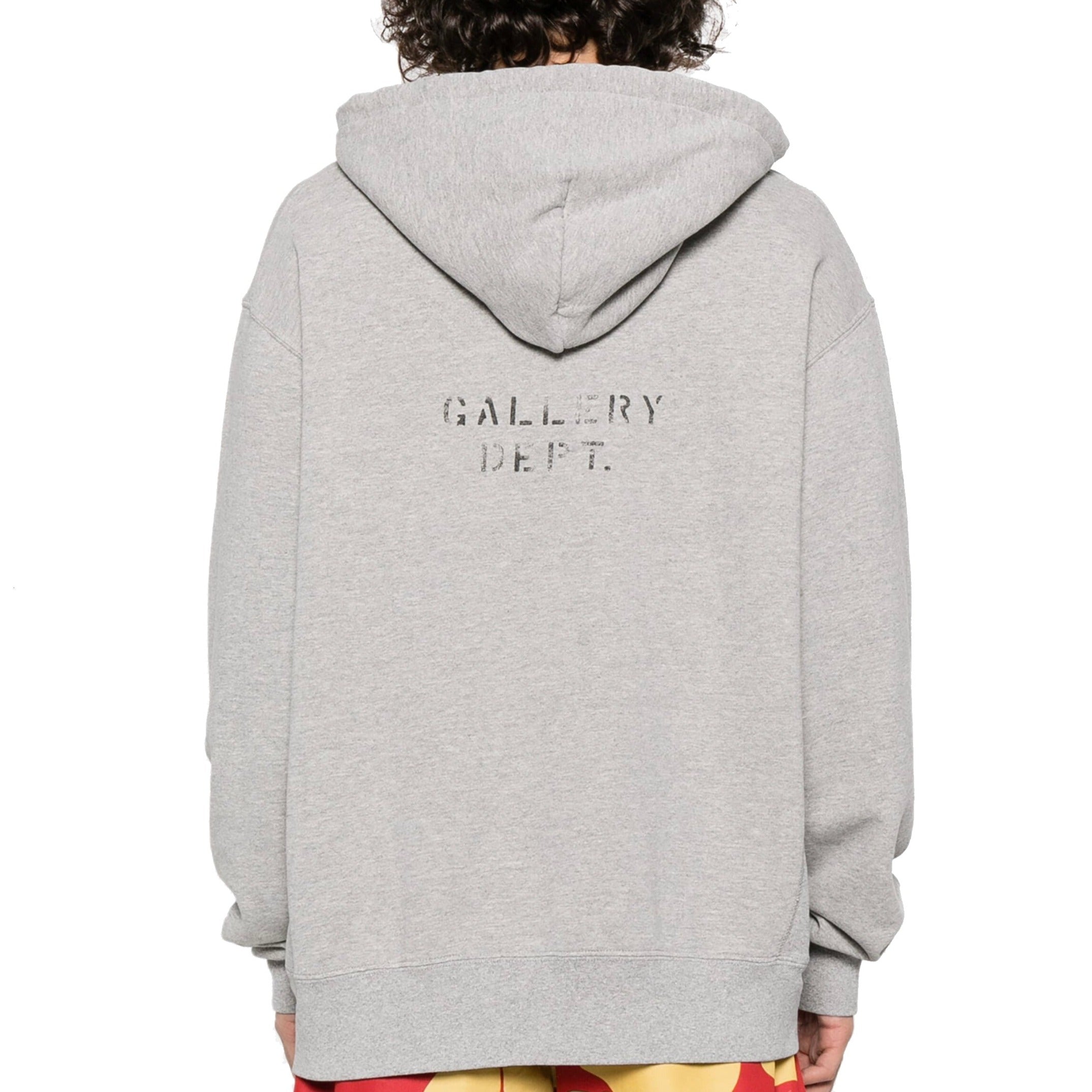 Gallery Dept Grey Logo Hoodie - Trendy Unisex Streetwear Pullover for Men & Women | Perfect for Casual Outfits, Street Style & Urban Fashion
