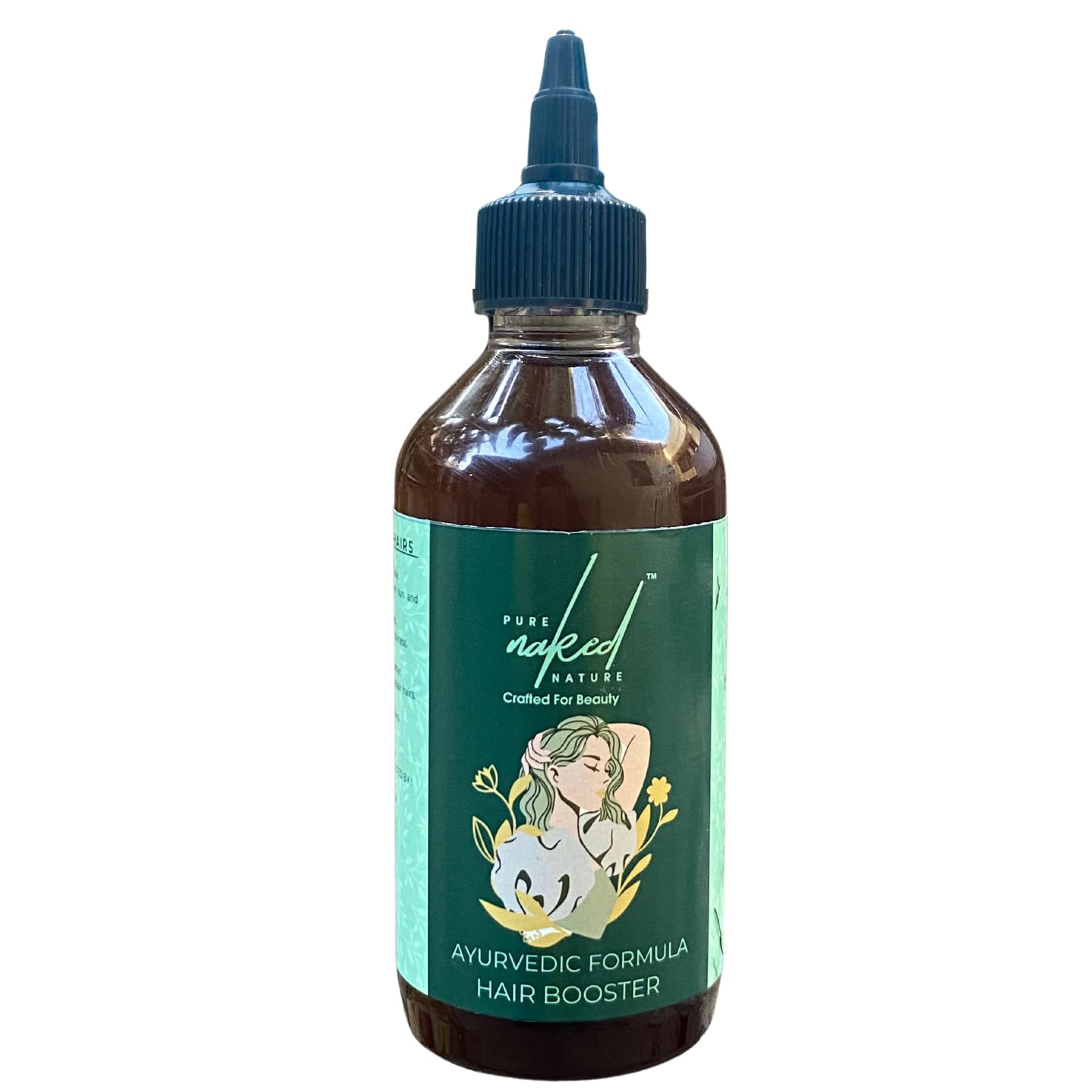 Pure Naked Nature Herbal Infused Hair Oil 250ml - Organic Hair Growth Treatment for Dry, Damaged Hair - Perfect for Daily Nourishment & Scalp Massage