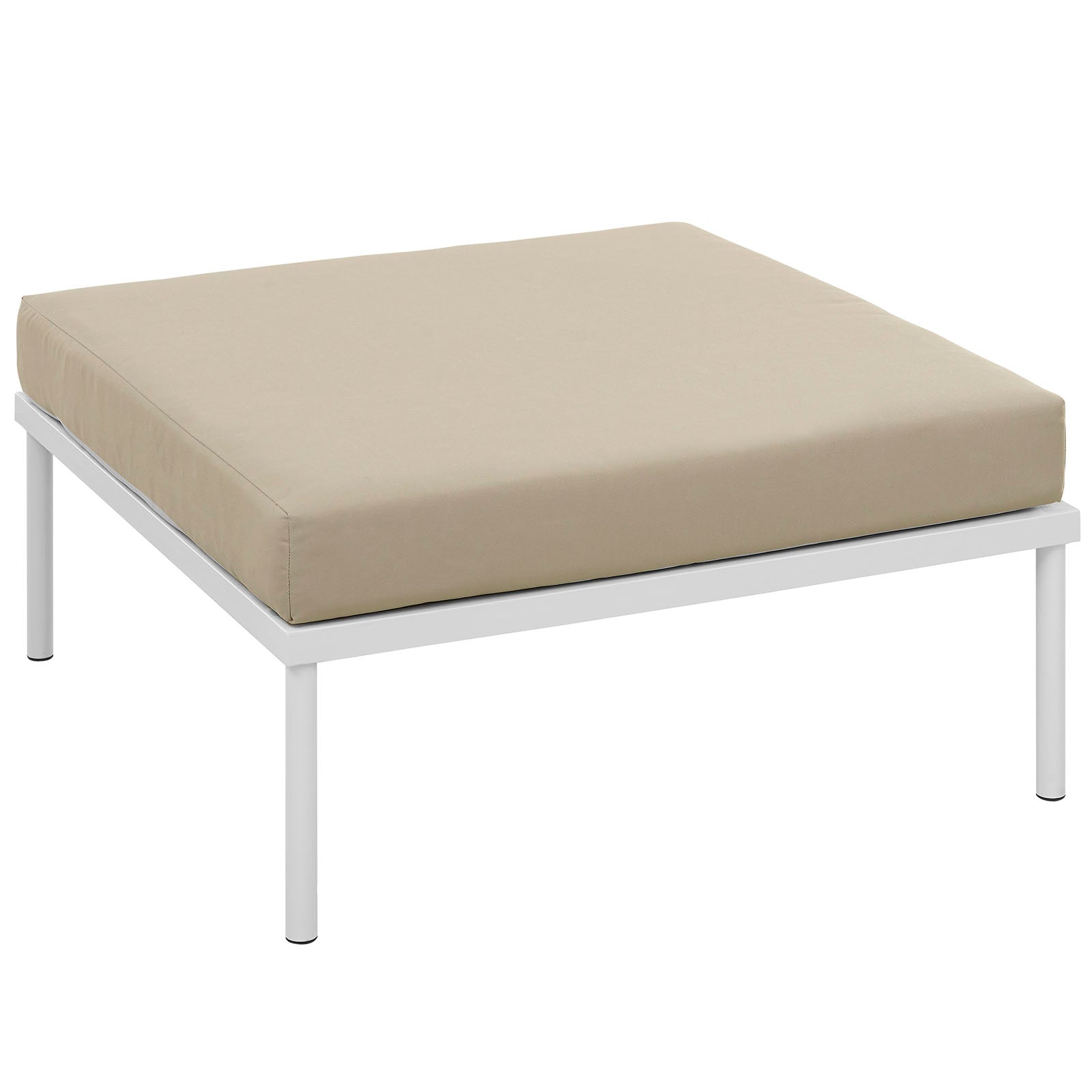 Harmony Outdoor Patio Aluminum Ottoman - Lightweight & Weather-Resistant Footrest for Garden, Poolside & Deck - Perfect for Relaxing Outdoors
