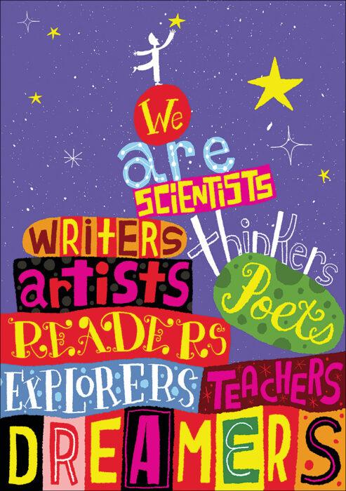 We Are Thinkers POP! Motivational Wall Chart - Inspirational Classroom & Office Decor for Productivity & Positive Mindset