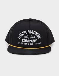 Loser Machine Raceway Redux Snapback Hat - Black | Adjustable Dad Hat for Men & Women | Perfect for Streetwear, Skateboarding & Outdoor Activities
