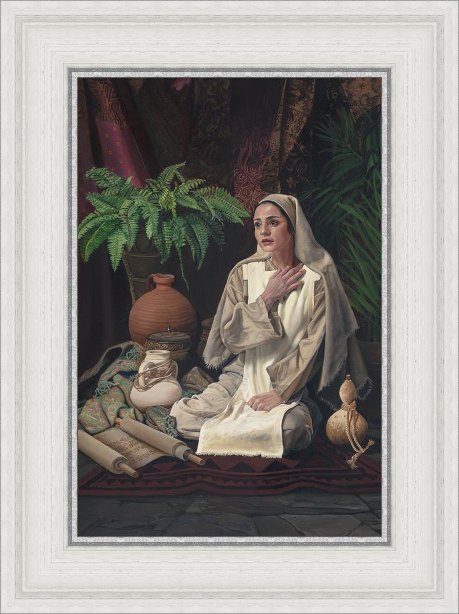 Behold Thy Handmaiden - Elegant Christian Home Decor for Prayer & Meditation | Perfect for Church Altars, Home Worship Spaces & Gift Giving