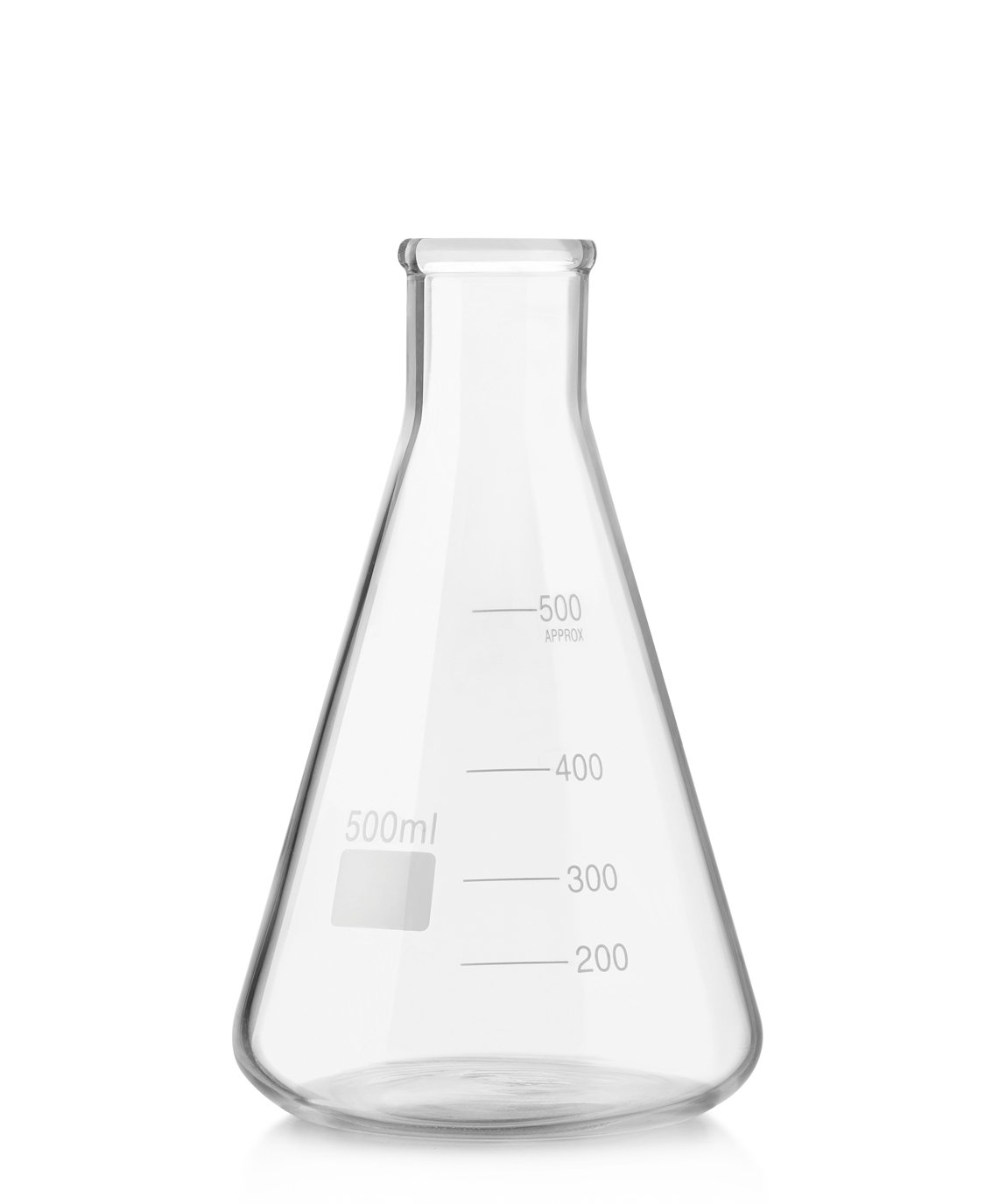 BFC 500ml Borosilicate Glass Conical Flask - High Heat Resistant Lab Flask for Chemistry Experiments & Science Projects | Perfect for Laboratories, Classrooms & Home Science Kits