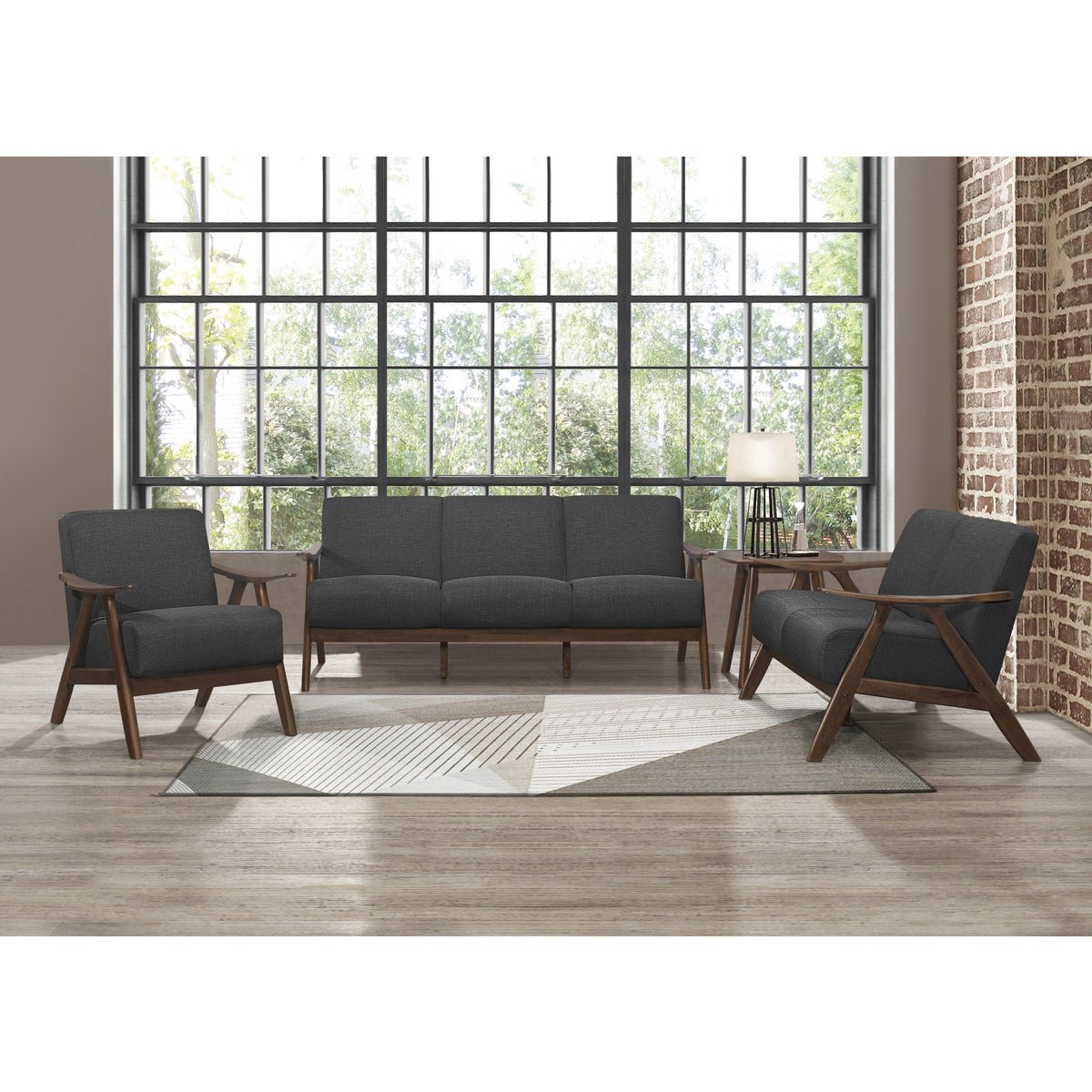 Damala Dark Grey Sofa - Modern Comfortable Couch for Living Room, Lounge & Home Decor
