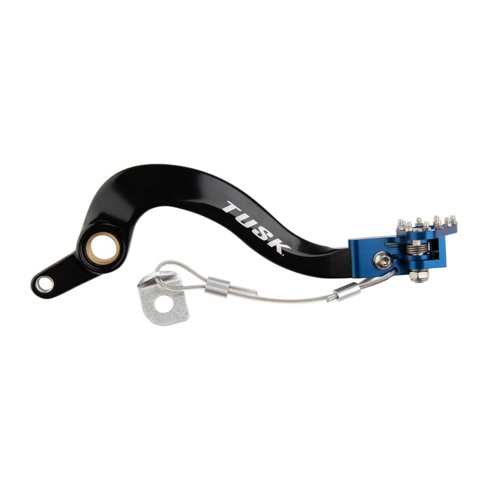 Tusk Aluminum Brake Pedal with Blue Tip - Compatible with Yamaha YZ250F (2010-2025) & YZ250FX (2015-2025) - Durable Off-Road Motorcycle Upgrade for Enhanced Control & Safety