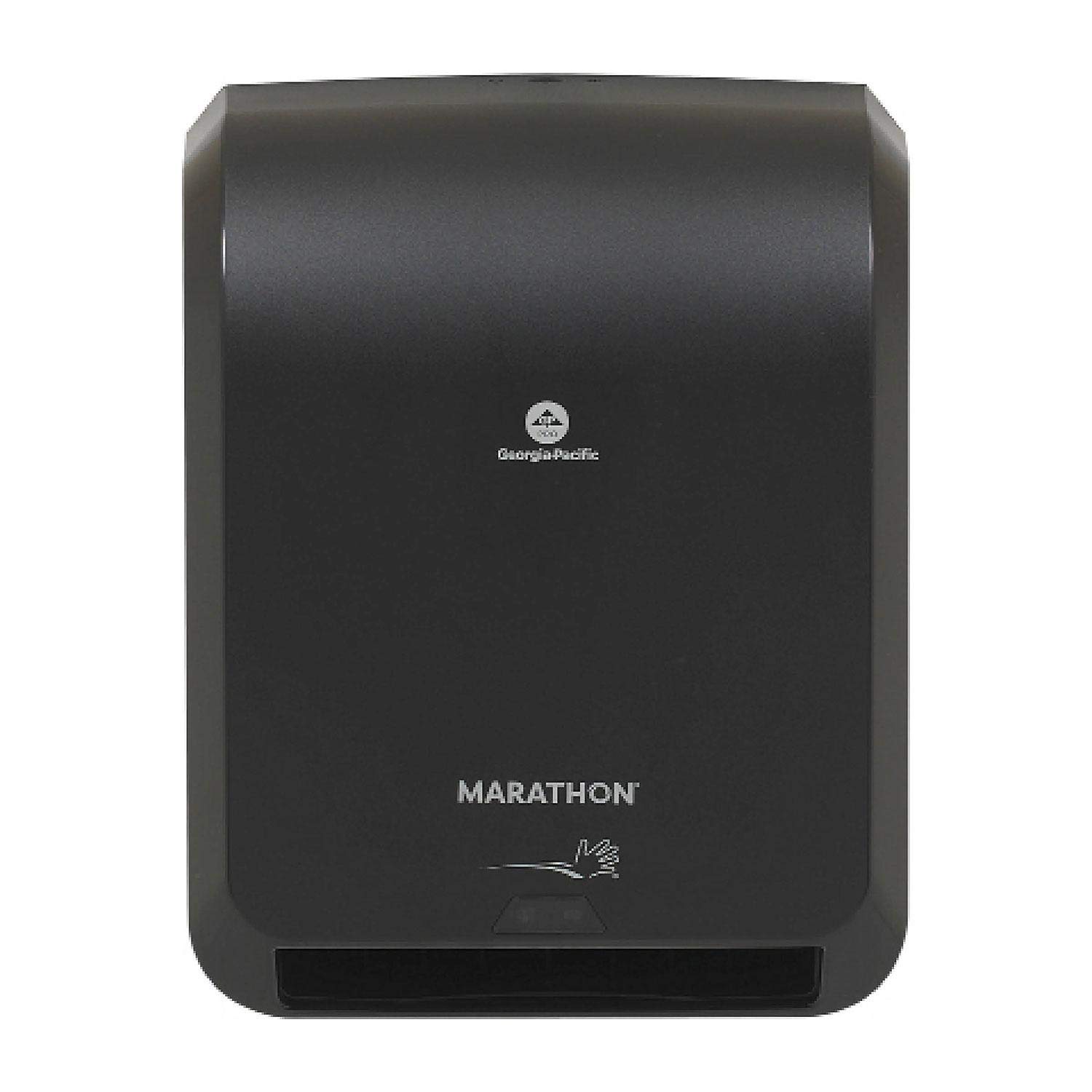 Marathon Automatic Hand Towel Dispenser - Touchless Paper Towel Dispenser for Bathroom & Kitchen, Black - Ideal for Restaurants, Offices, and Public Restrooms
