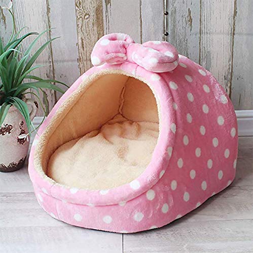 Premium Cat Bed & Dog Bed - Soft Pet Mattress for Small & Medium Dogs & Cats - Washable Removable Cover - Multiple Colors (Pink) - Cozy Sleeping Spot for Pets in Living Room, Bedroom or Pet Carriers