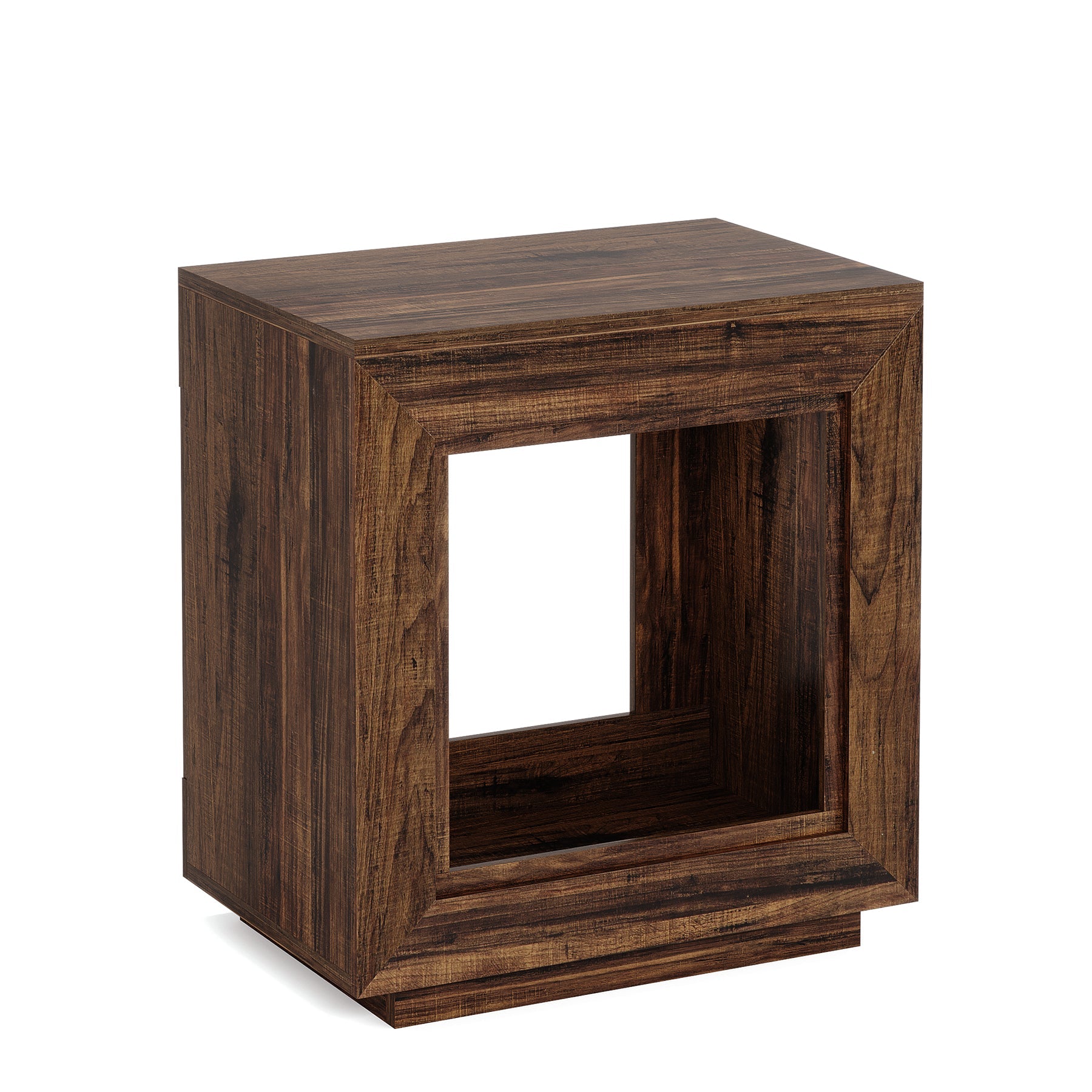 Square Wooden End Table with Storage - Modern Nightstand for Bedroom, Living Room & Office - Perfect for Small Spaces & Home Decor