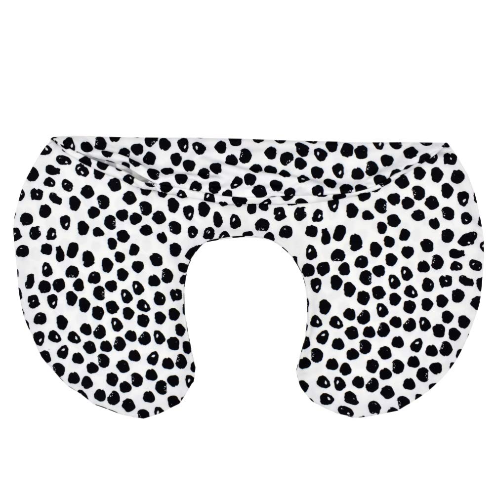 Multifunctional Nursing Pillow Cover - Breathable Maternity & Breastfeeding Pillow Slipcover for Newborns & Infants (Black Dots) - Perfect for Nursing, Bottle Feeding, and Baby Support