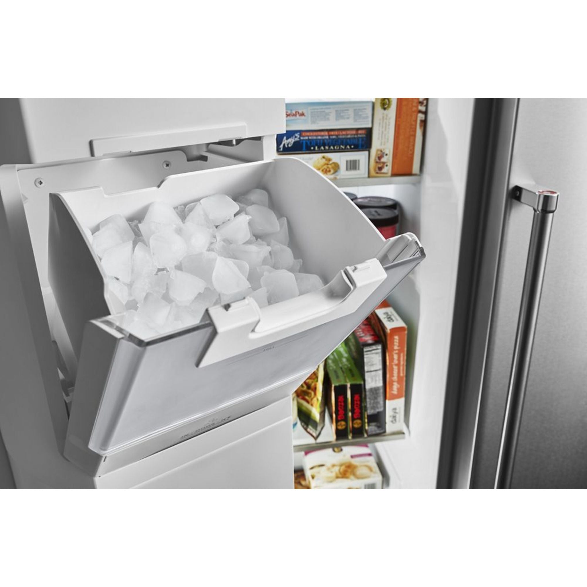 KitchenAid KRSC703HBS 36-Inch Counter-Depth Side by Side Refrigerator with Black Stainless Steel Finish - Perfect for Modern Kitchens & Open-Concept Living Spaces
