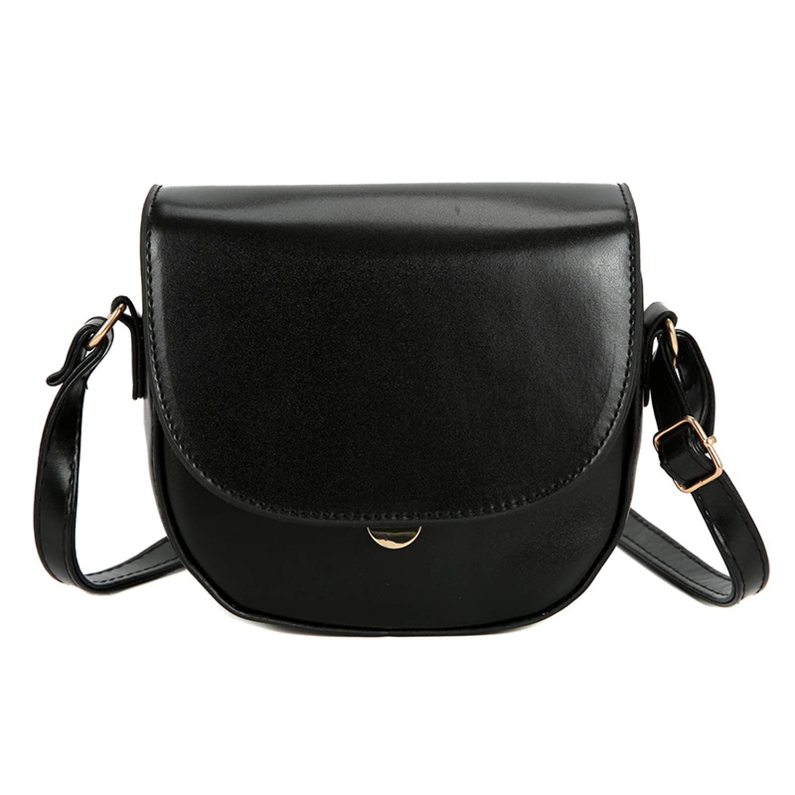 Stylish Retro Crossbody Bag for Women - Lightweight Saddle Shoulder Purse, Fashionable & Simple Design, Black - Perfect for Everyday Use, Travel, and Casual Outings