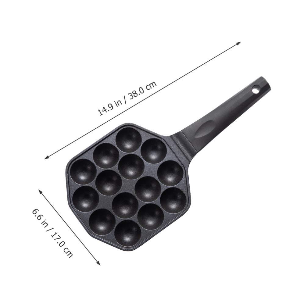 14 Hole Non-Stick Aluminum Alloy Waffle Pan - Hemoton Bakeware Tray for Cake, Meatball, Octopus & Pancakes | Perfect for Baking, Grilling & Frying | Ideal for Home Kitchen, Breakfast & Party Cooking