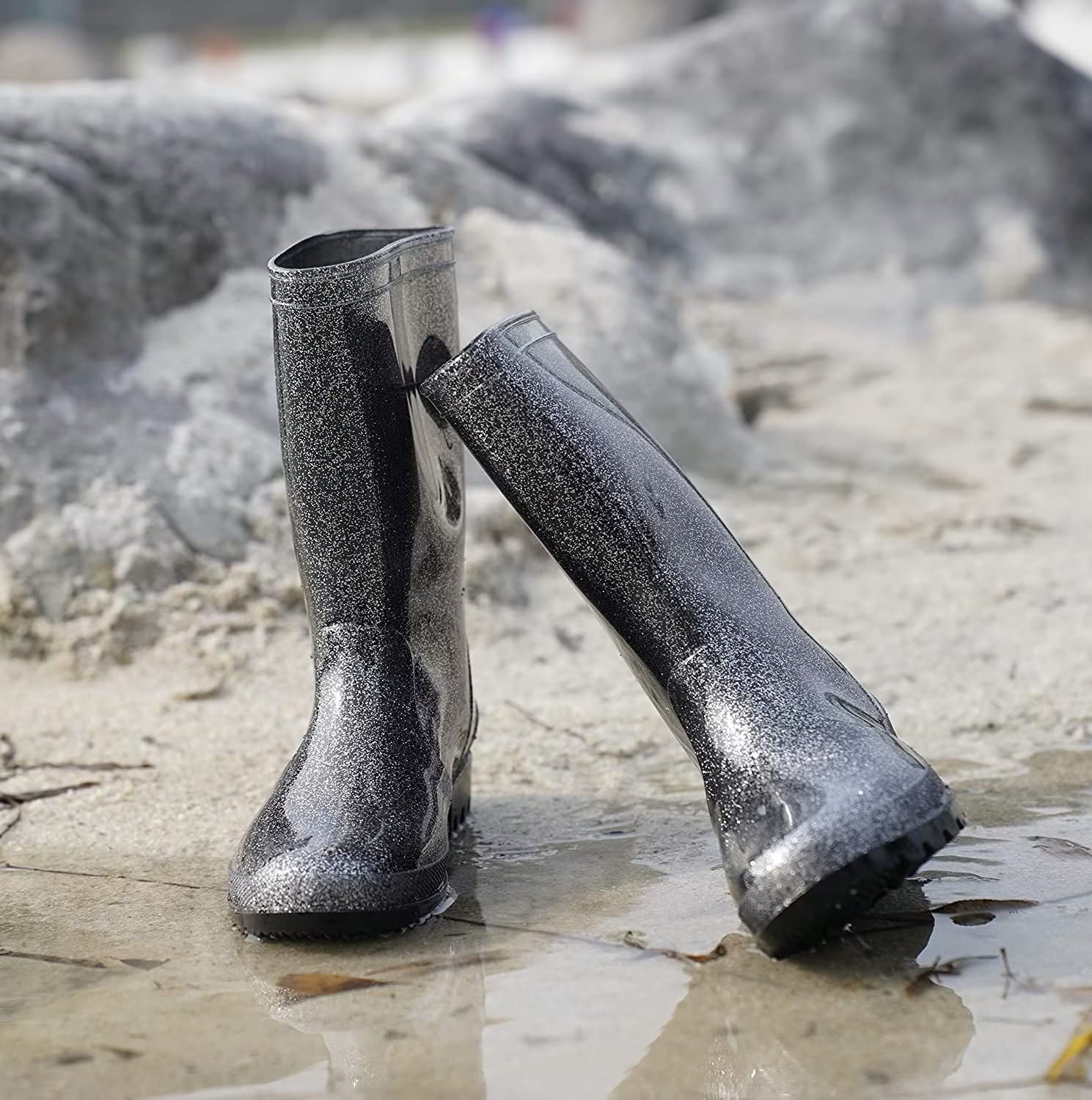 DaeRainy Women's Waterproof Mid-Calf Rain Boots - Non-Slip Garden, Fishing, Farm & Outdoor Work Boots for Women - Perfect for Rainy Days, Yard Work & Outdoor Adventures