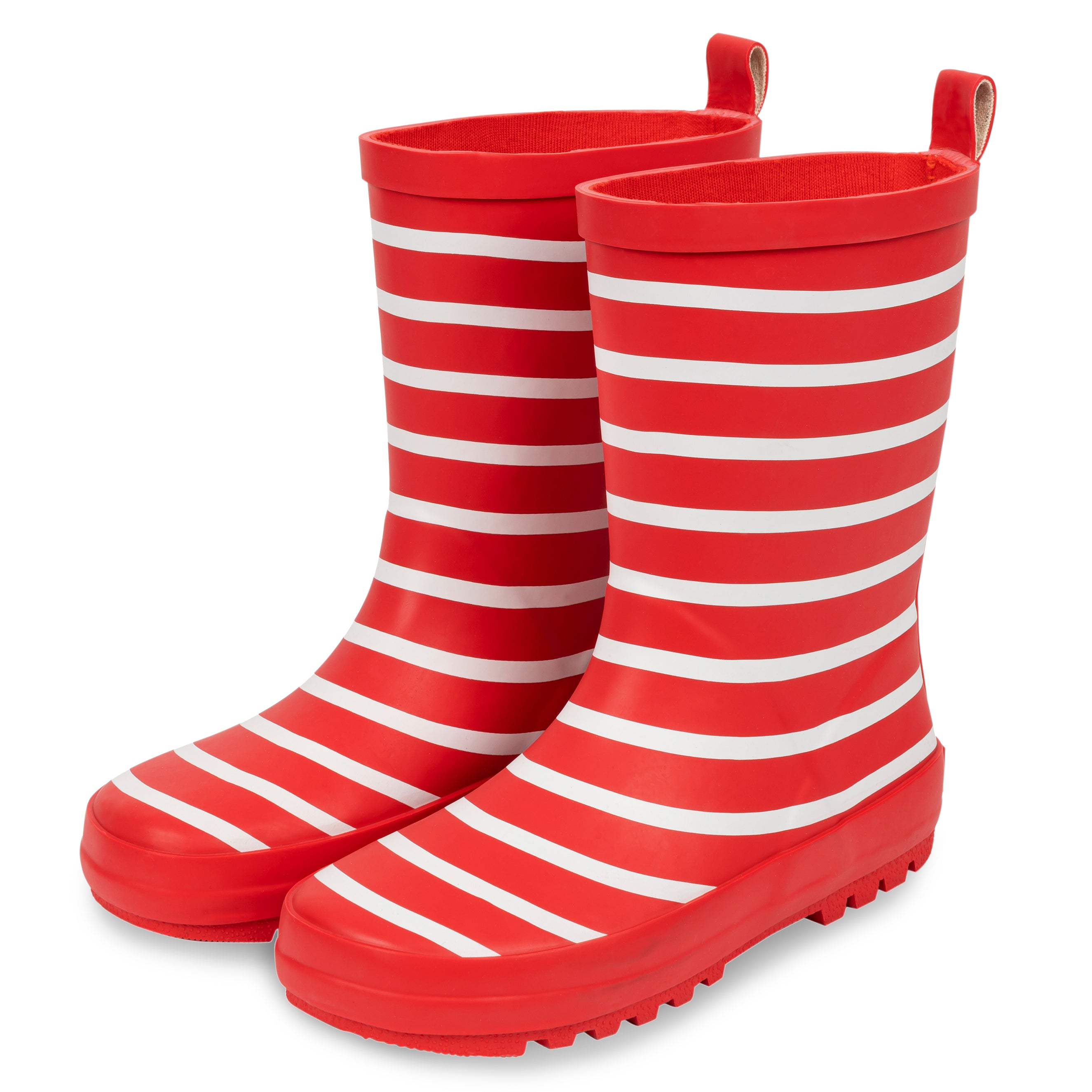 Kids' Waterproof Striped Rain Boots - Durable & Comfortable Wellington Boots for Outdoor Play, Puddle Jumping & Garden Adventures
