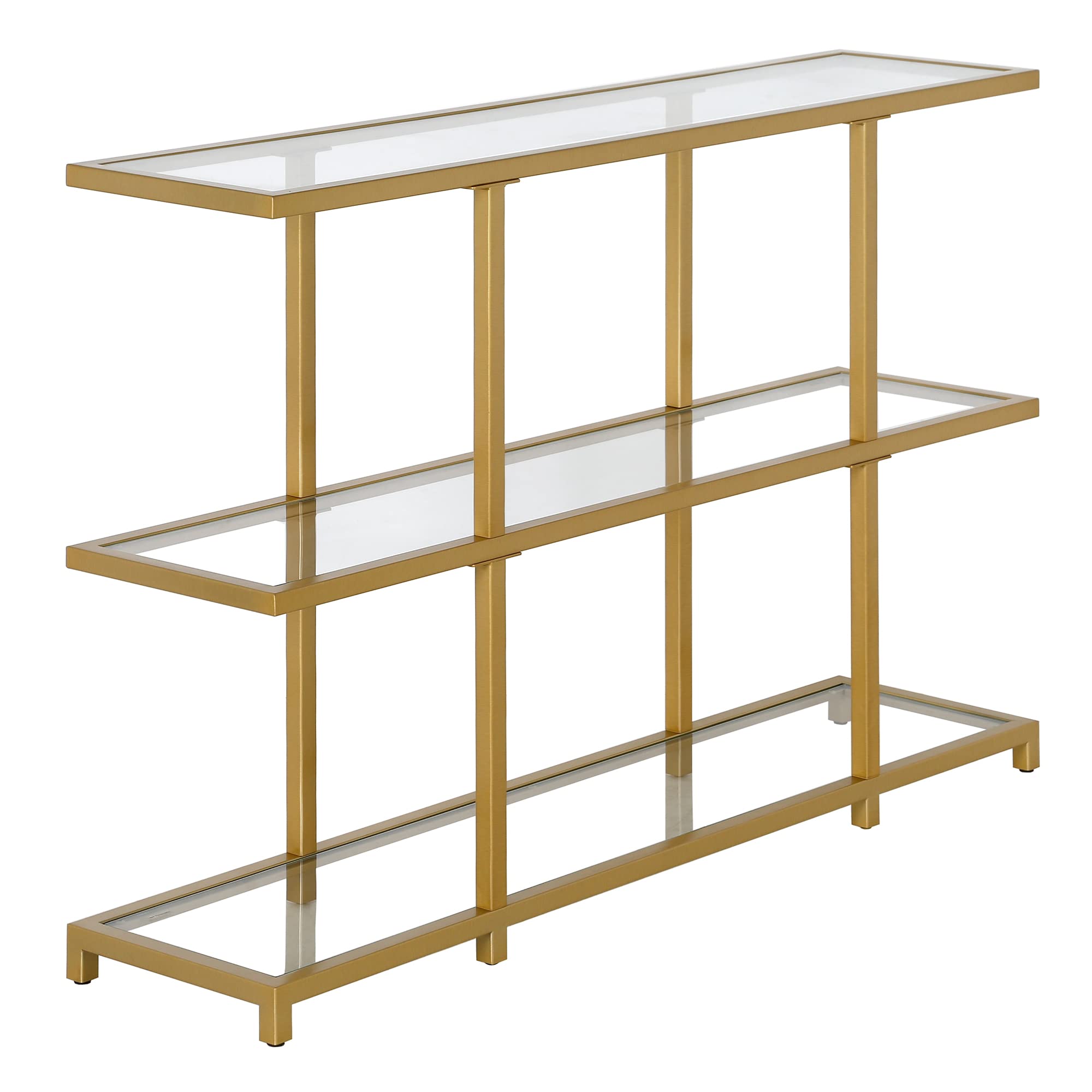 42'' Wide Rectangular Brass Console Table - Modern Entryway & Hallway Furniture for Living Room Decor | Greenwich Home Collection