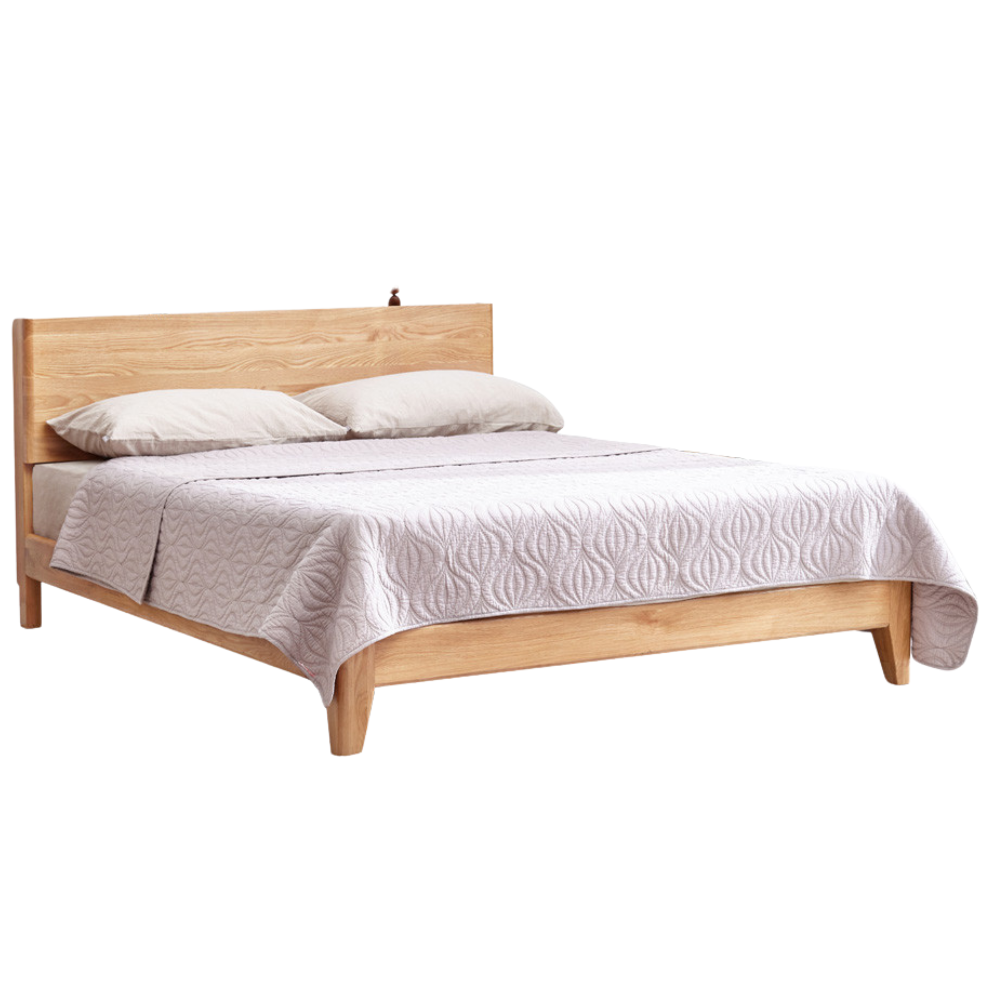 Natural Wood Color bed (straight backrest)