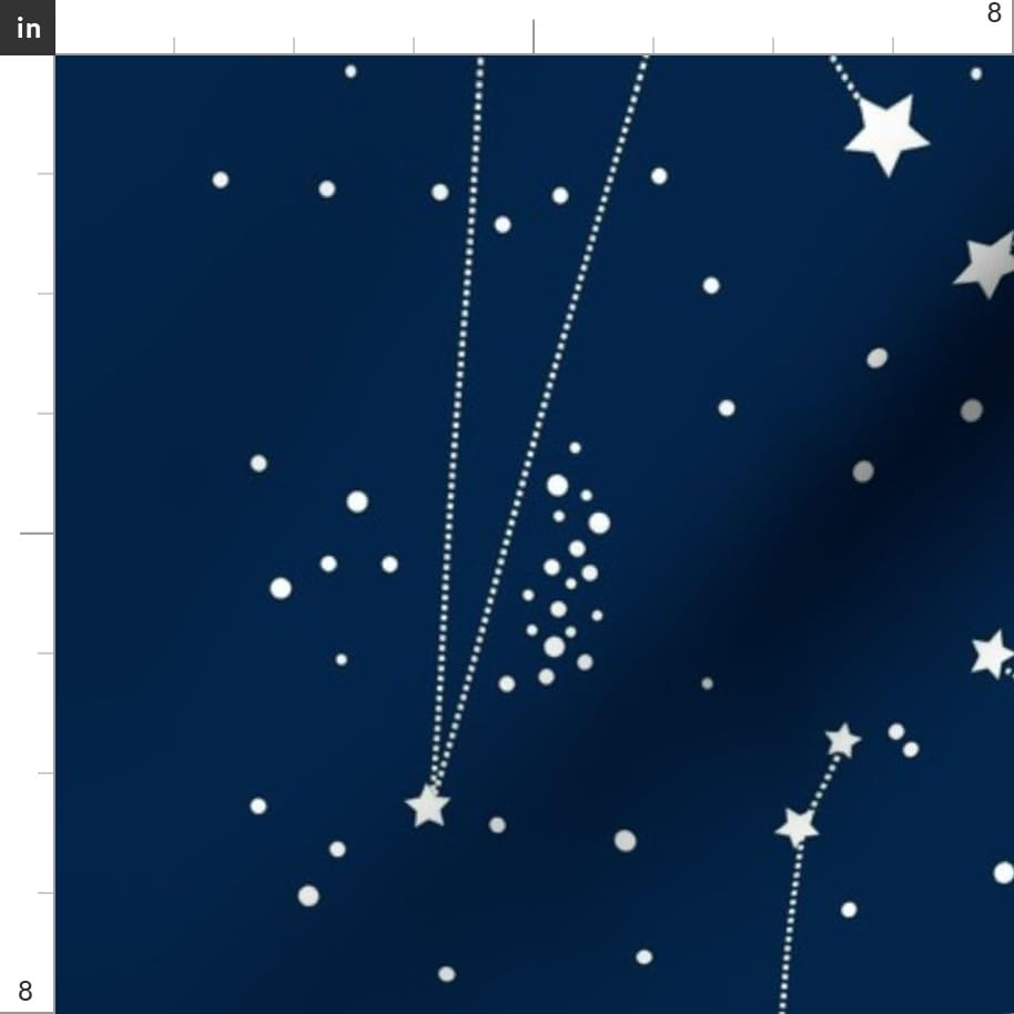 Star Map Dark Constellations Astronomy Printed Minky Fabric - Fat Quarter for Sewing Baby Blankets, Quilt Backing & Plush Projects - Perfect for Nursery Decor, Space-Themed Bedding & DIY Celestial Crafts