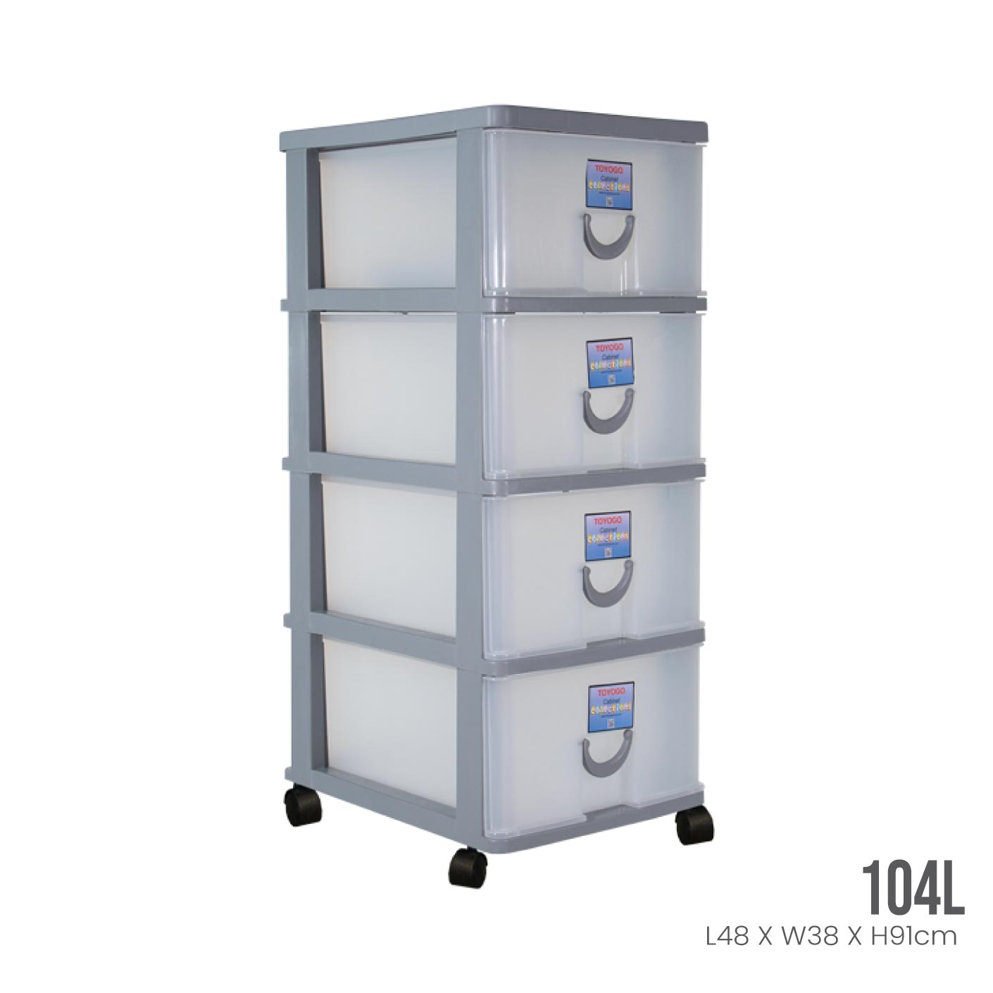 4 Tier Rolling Storage Cart with Wheels - Heavy Duty Metal Utility Organizer for Kitchen, Office, Bathroom, and Garage Organization (803 4)