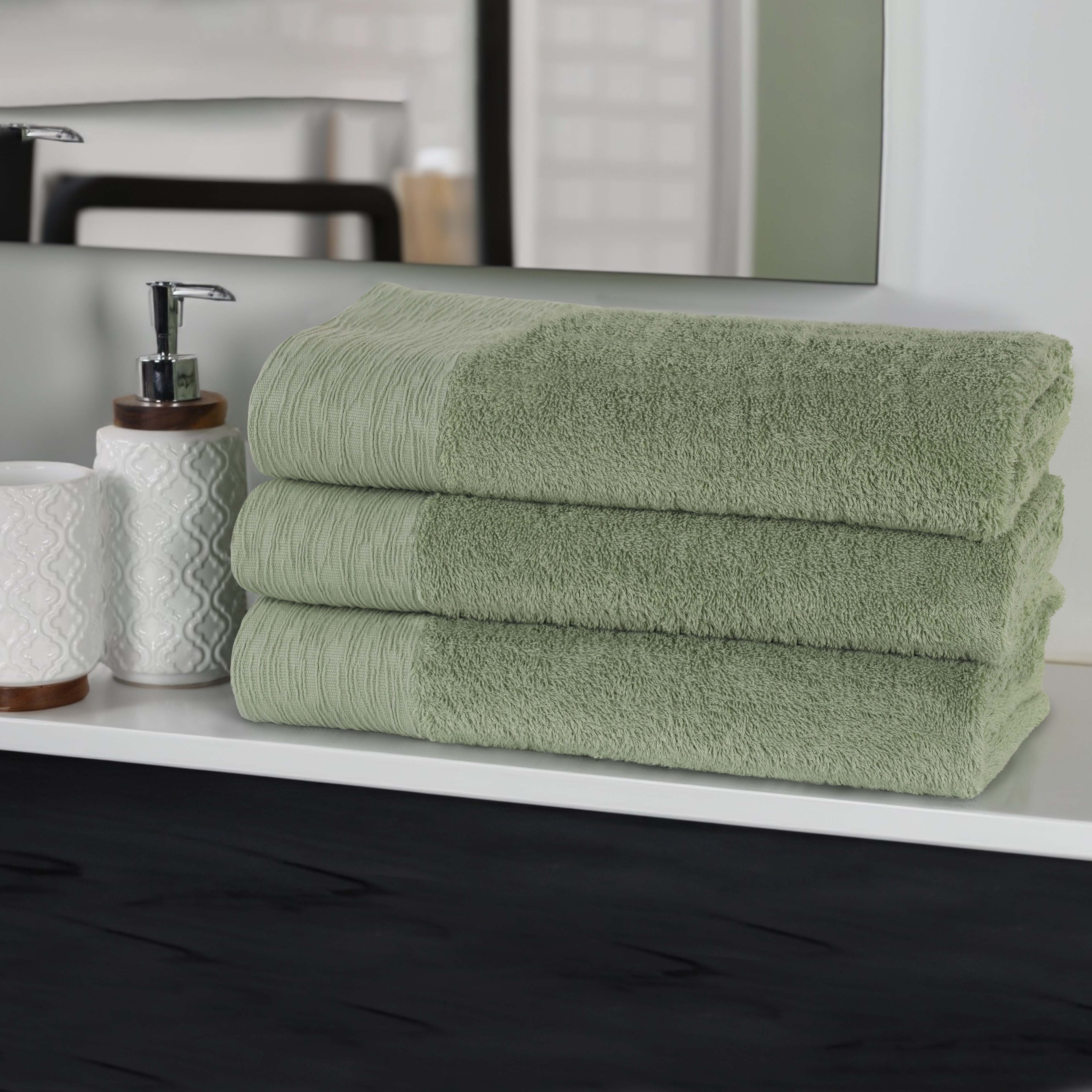 Bamboo Rayon Eco-Friendly Soft Bath Towel Set of 3 | Ultra Absorbent & Hypoallergenic | Perfect for Spa, Bathroom & Beach