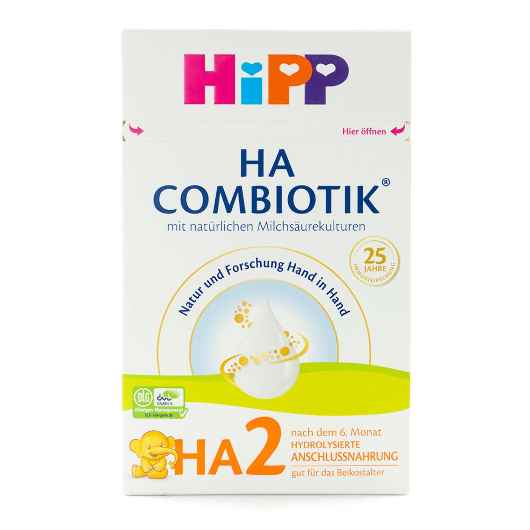 Organic HIPP HA Stage 2 Hypoallergenic Baby Formula - 600g German Import (Exp 10/13/26) | Gentle Nutrition for Sensitive Infants | Perfect for Daycare, Travel & Nighttime Feeding