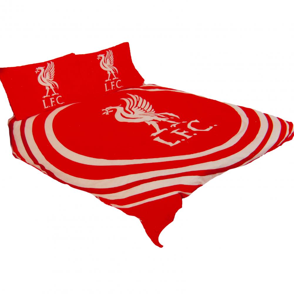 Liverpool FC Double Duvet Cover Set - 100% Cotton Football Bedding for Fans - Perfect for Bedrooms, Dorms & Game Day Decor
