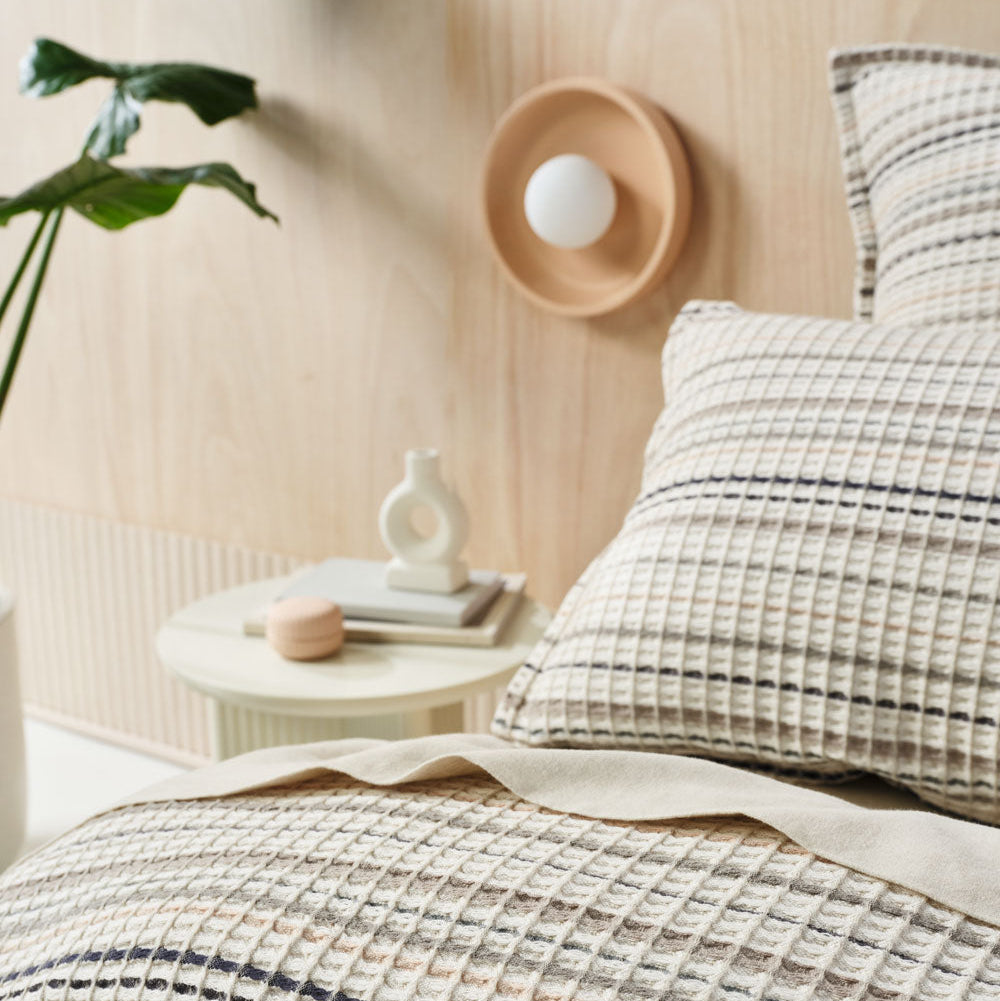 Premium Dana Mushroom Quilt Cover Set - 100% Soft Linen House Bedding - Perfect for Cozy Bedrooms & Guest Rooms