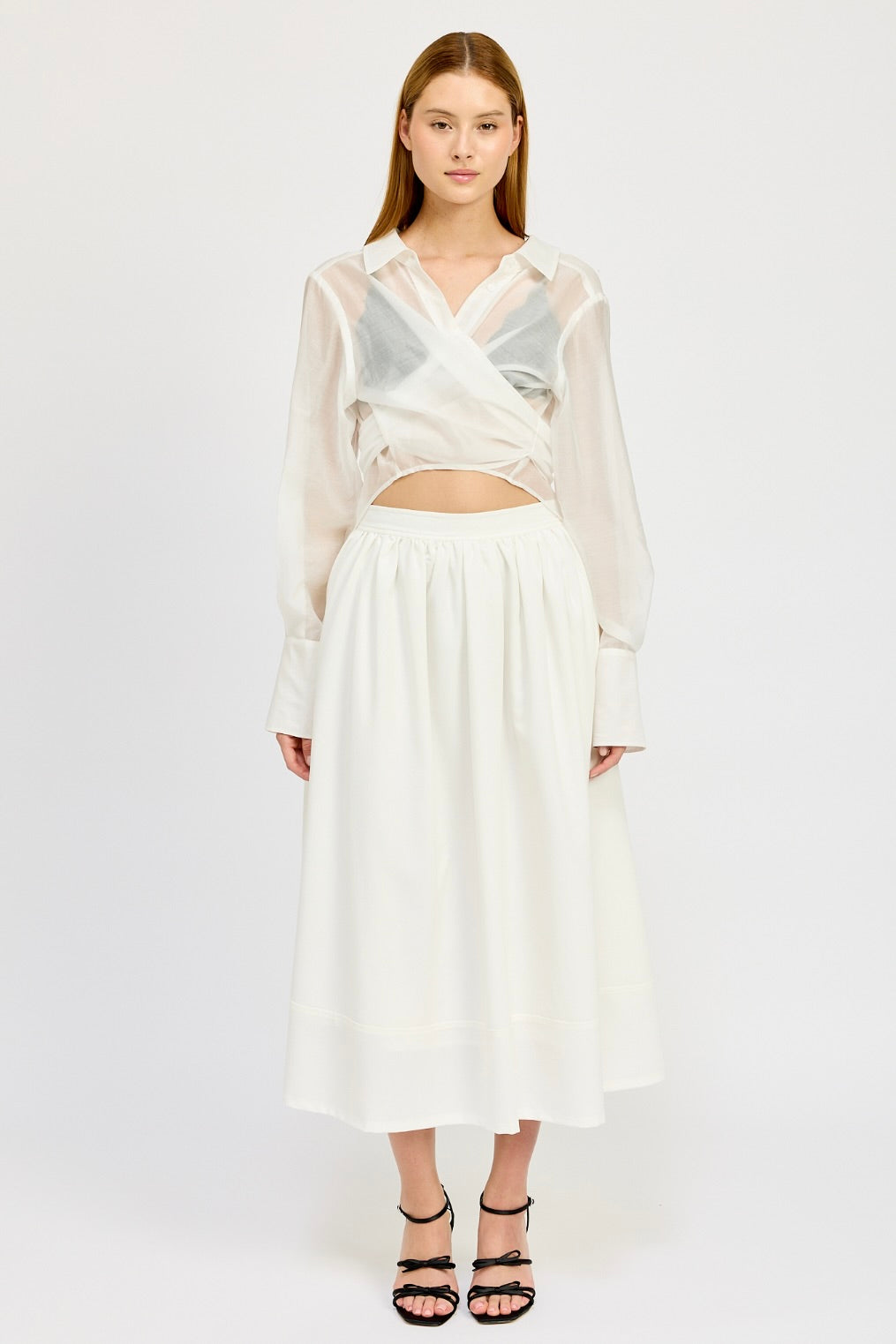 Stylish Blake Midi Skirt for Women | Flowy A-Line Skirt with Pockets | Perfect for Office, Date Night & Casual Outfits