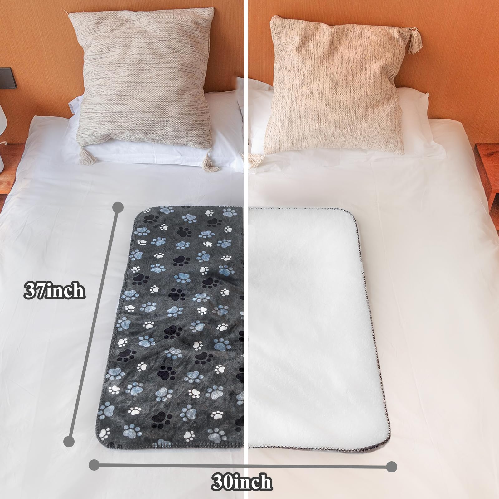 Waterproof Dog Blanket - Soft Washable Pet Blanket for Dogs & Cats - Home & Travel Use