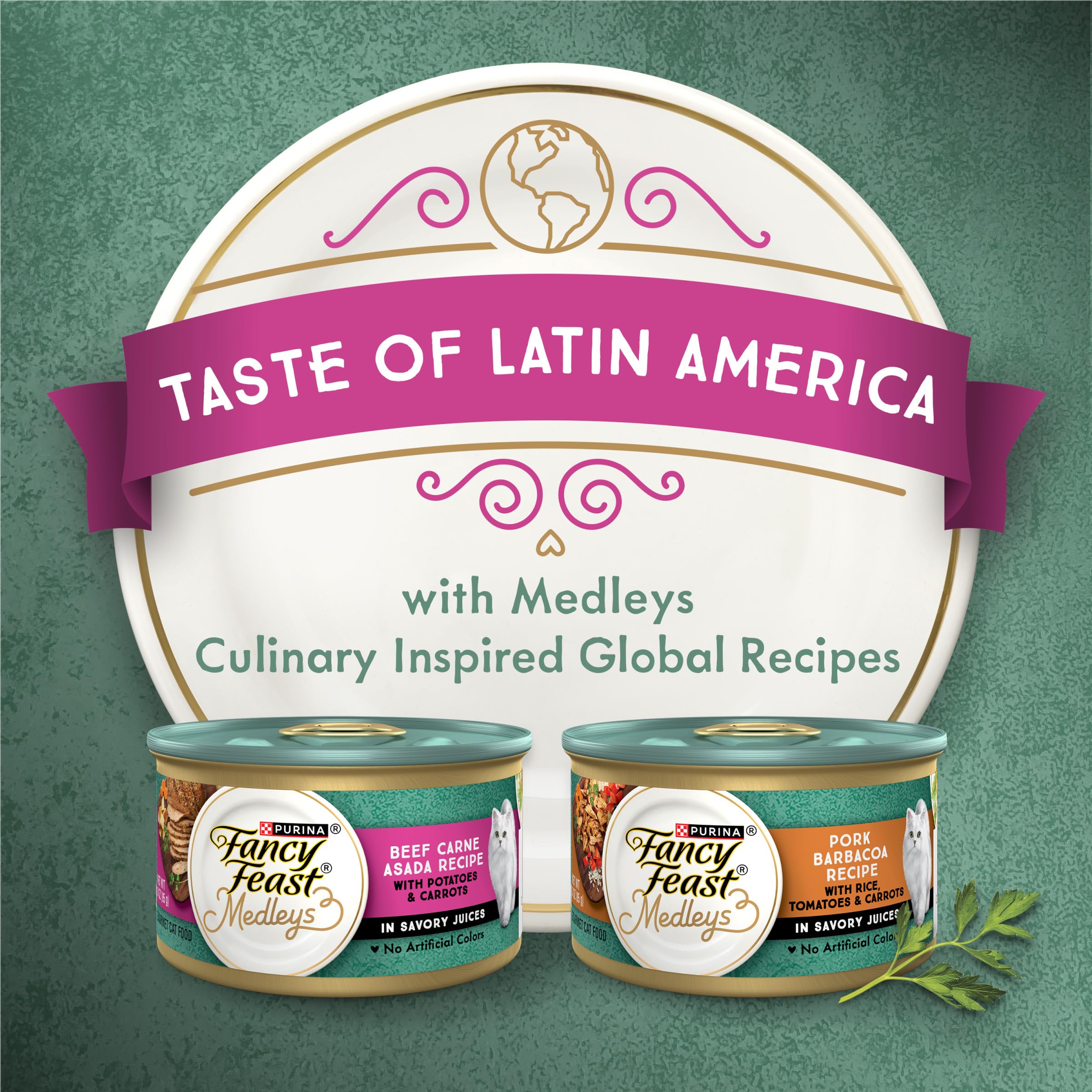 Purina Fancy Feast Medleys Latin America Wet Cat Food Variety Pack - 12 Cans (Pack of 2) | Grain-Free Gourmet Cat Food for Adult Cats | Perfect for Picky Eaters & Special Occasions