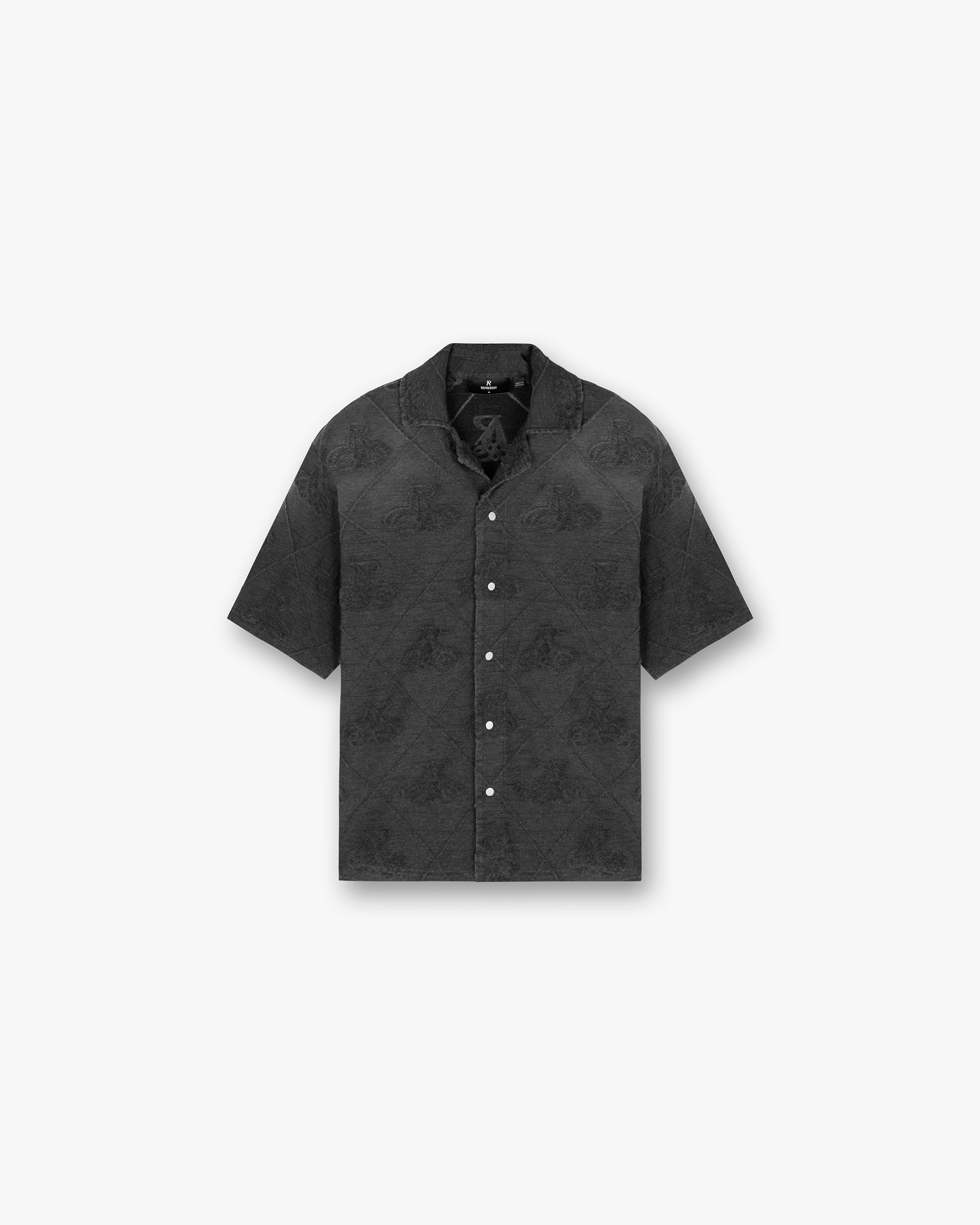 Premium Men's Toweling Shirt - Soft & Breathable Jet Black Cotton - Perfect for Casual Wear, Loungewear & Summer Outfits