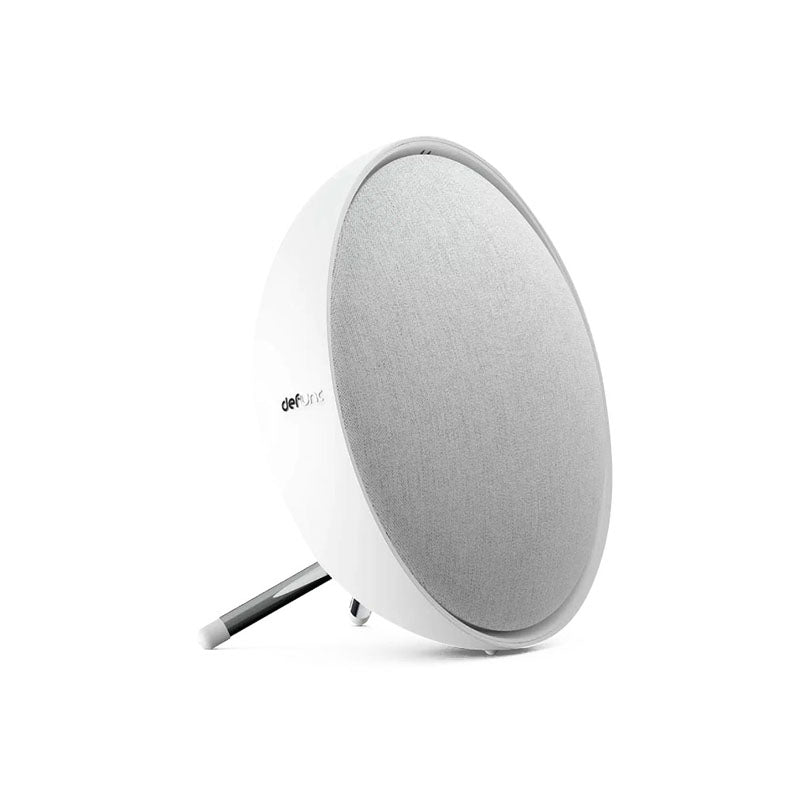 Defunc Small White WiFi Multi-Room Speaker with Alexa Built-In - Perfect for Home, Office, and Outdoor Entertainment