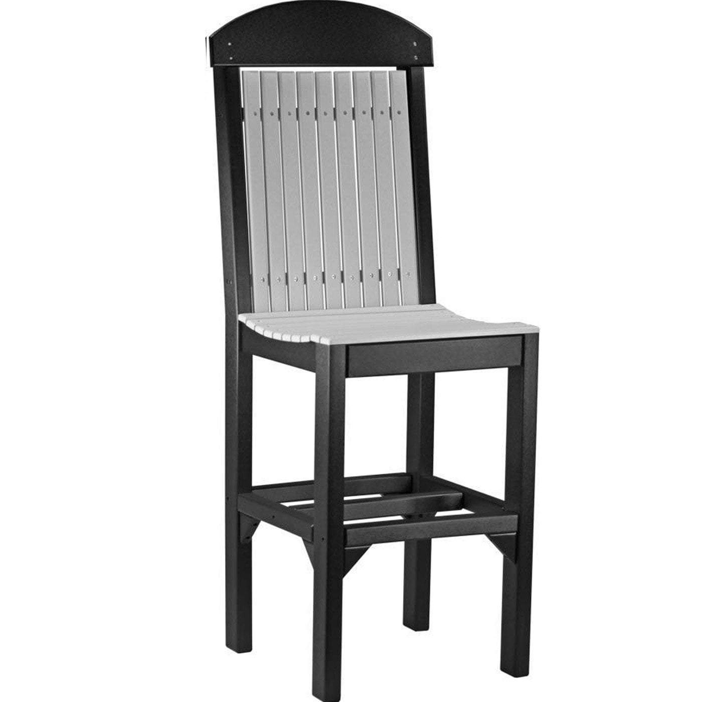 LuxCraft Dove Gray Recycled Plastic Outdoor Chair with Cup Holder - Perfect for Patio, Garden, Poolside & Backyard Relaxation