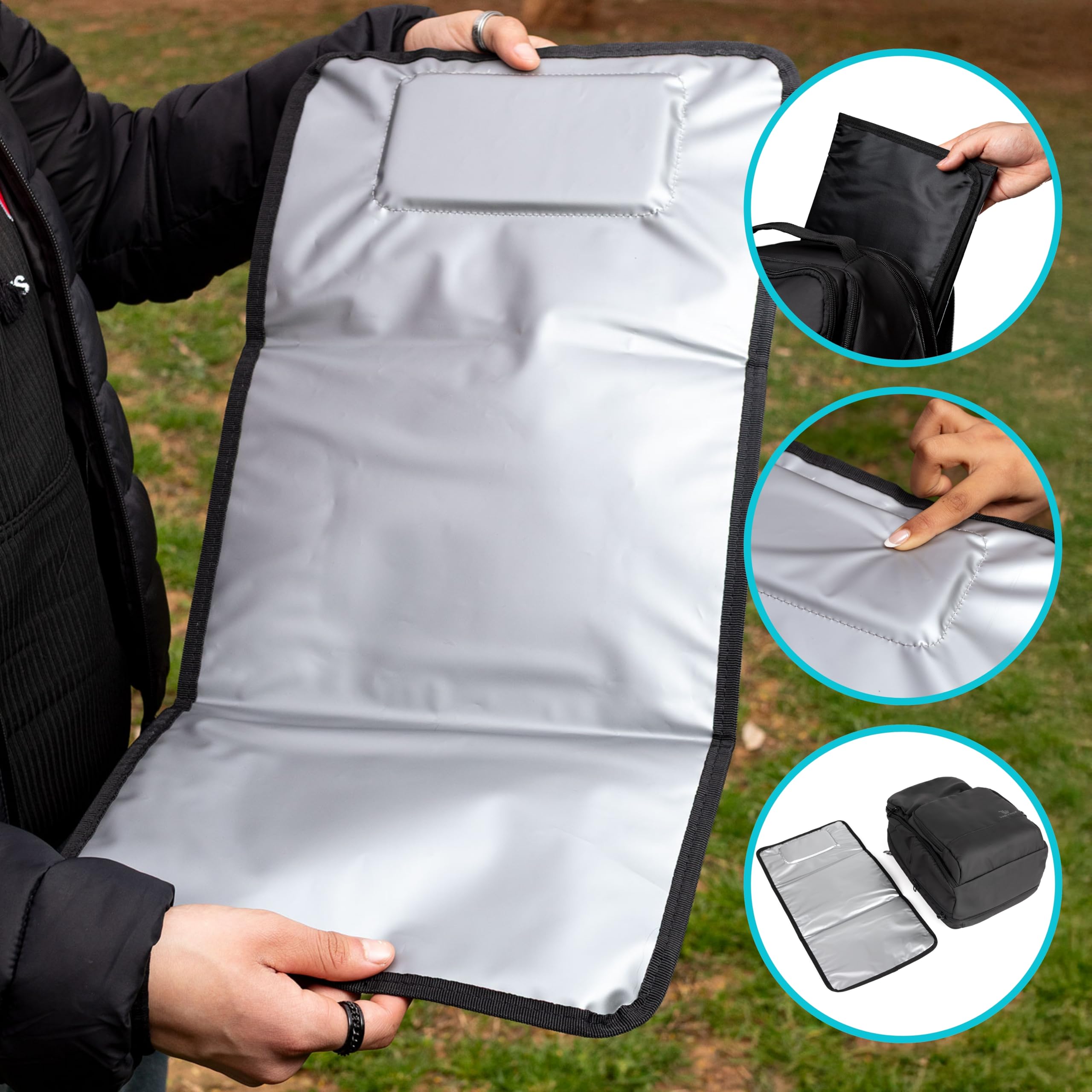 Waterproof Diaper Bag Backpack with USB Charging Port & Portable Changing Pad - Large Travel Baby Bag for Parents - Perfect for Daycare, Outings & Airplane Travel with Baby