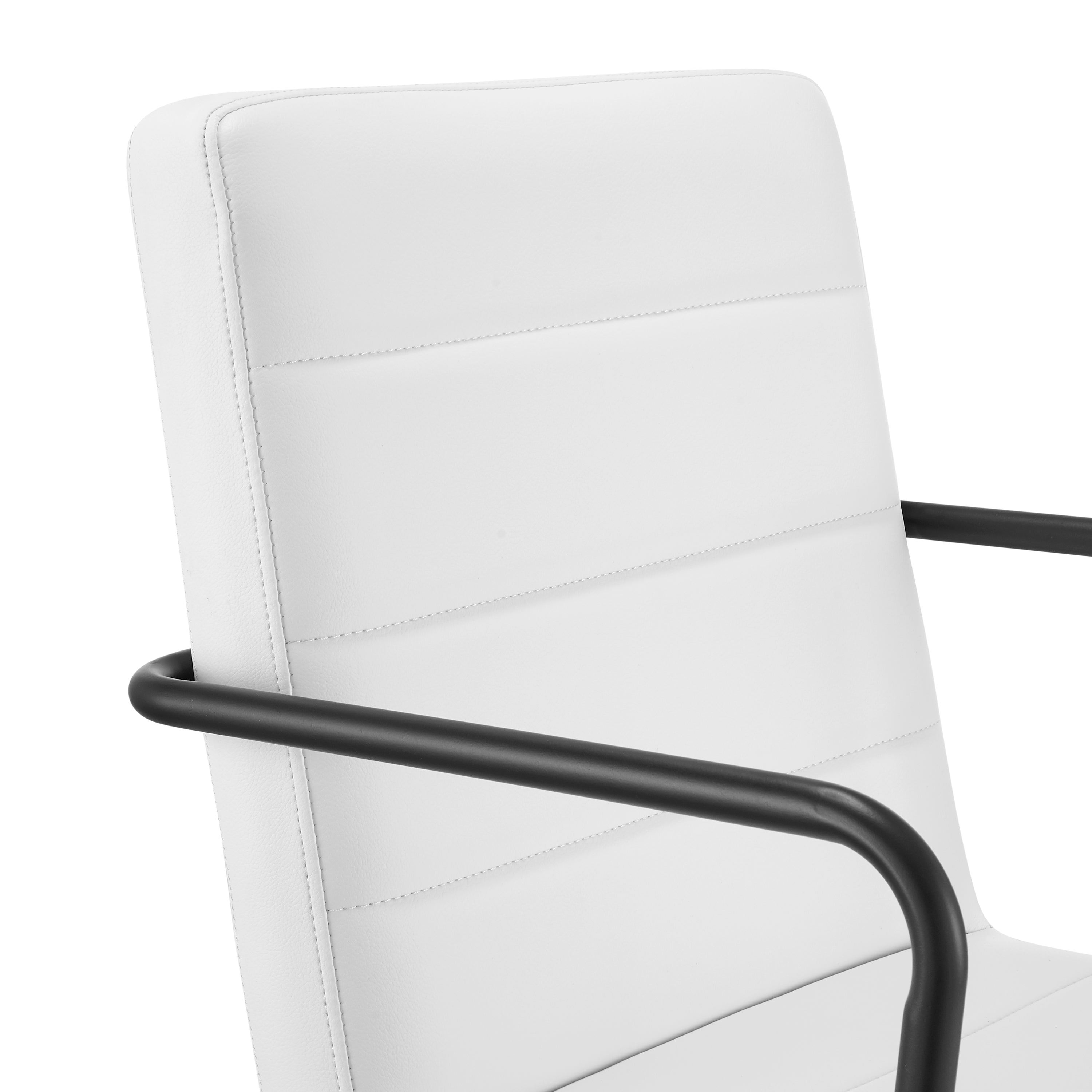 Ergonomic Leander Low Back Office Chair with Brushed/Matte Base - Comfortable Desk Chair for Home & Office Workspaces, Perfect for Long Hours of Sitting and Computer Work