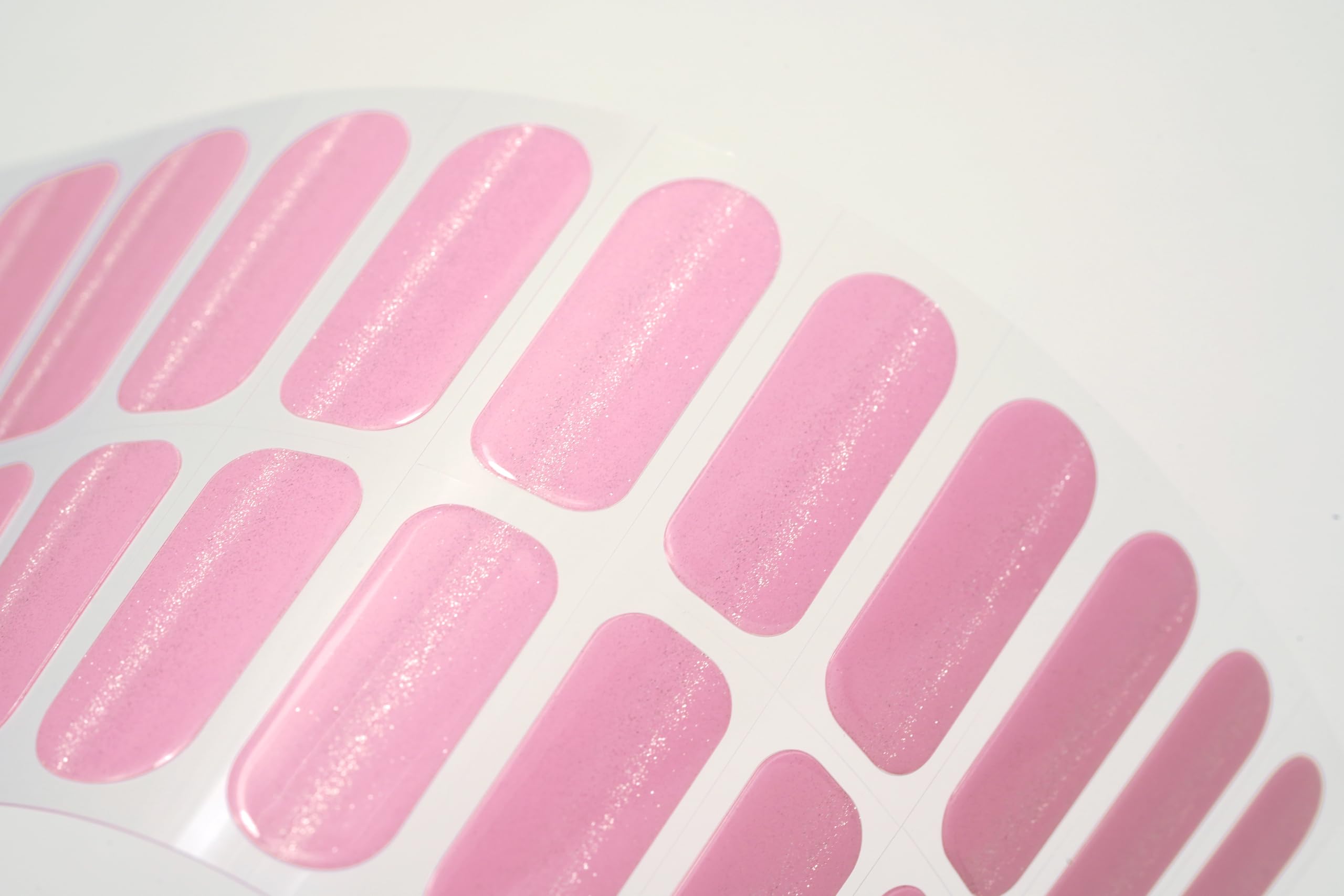 22 Premium Semi-Cured Gel Nail Polish Strips with Application Accessories - Carnation Pink Cat-Eye Design for Elegant Manicures at Home or Salon