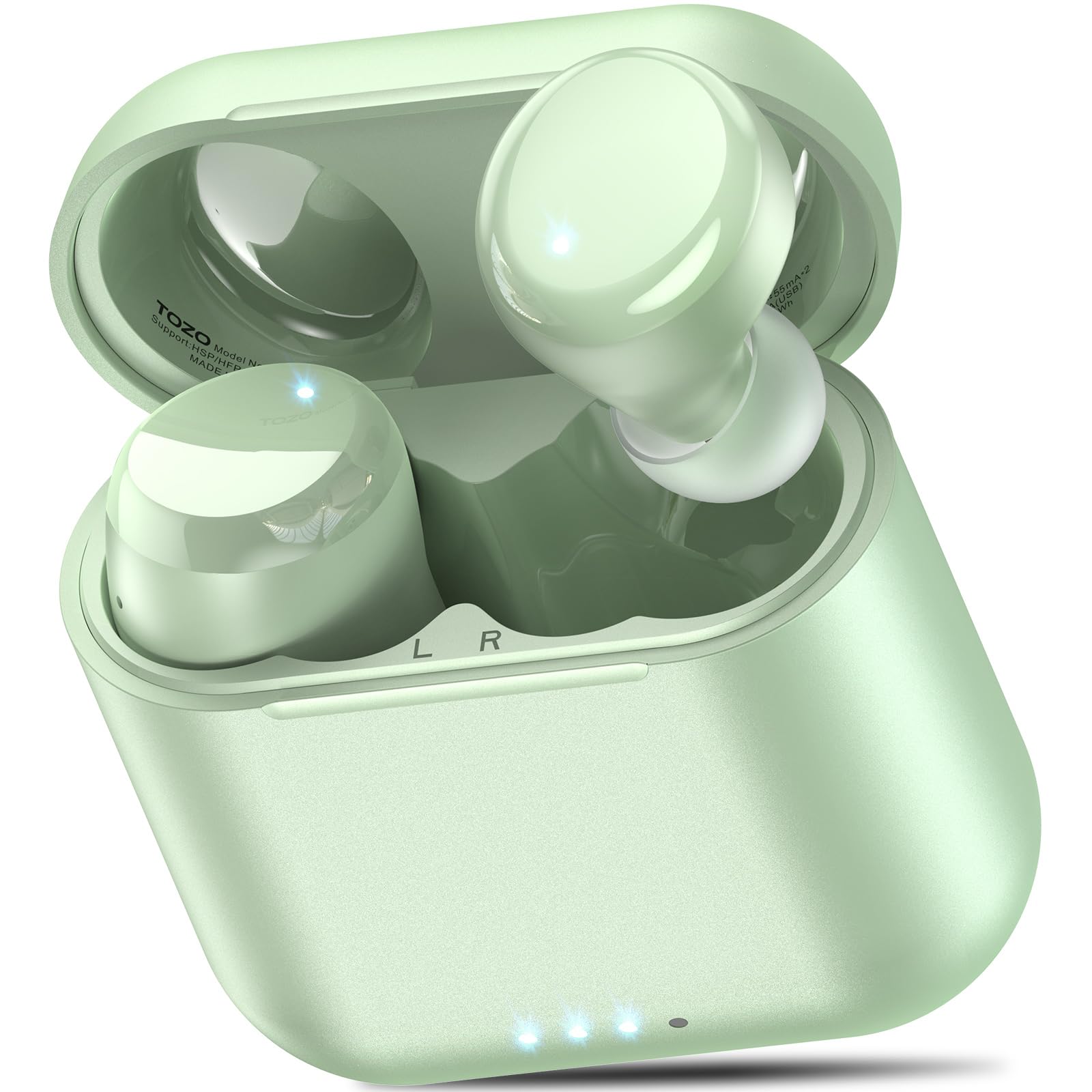 TOZO T6 Wireless Earbuds Bluetooth 5.3 Headphones - 50Hrs Playtime, IPX8 Waterproof, Wireless Charging Case, Customizable EQ - Perfect for Gym, Running, Travel & Work (Upgraded Version)