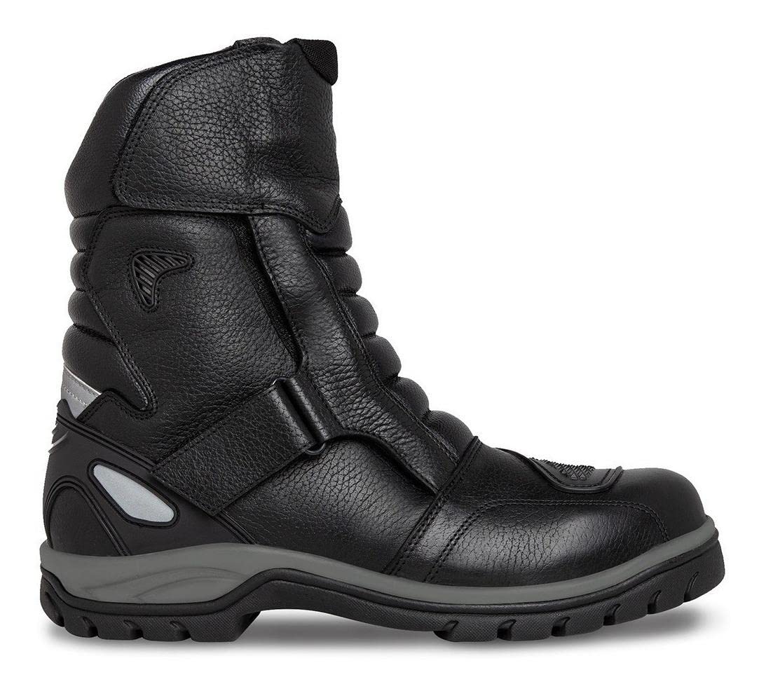 WORKLAND 77418 Men's Motorcycle Boots - Durable Leather Riding Boots with Ankle Protection, Slip-Resistant Rubber Sole & Reflective Strips - Ideal for Cruiser, Sport Bike & Adventure Touring - Motorcycle Shoes for Men (Botas para Motocicleta Hombre)