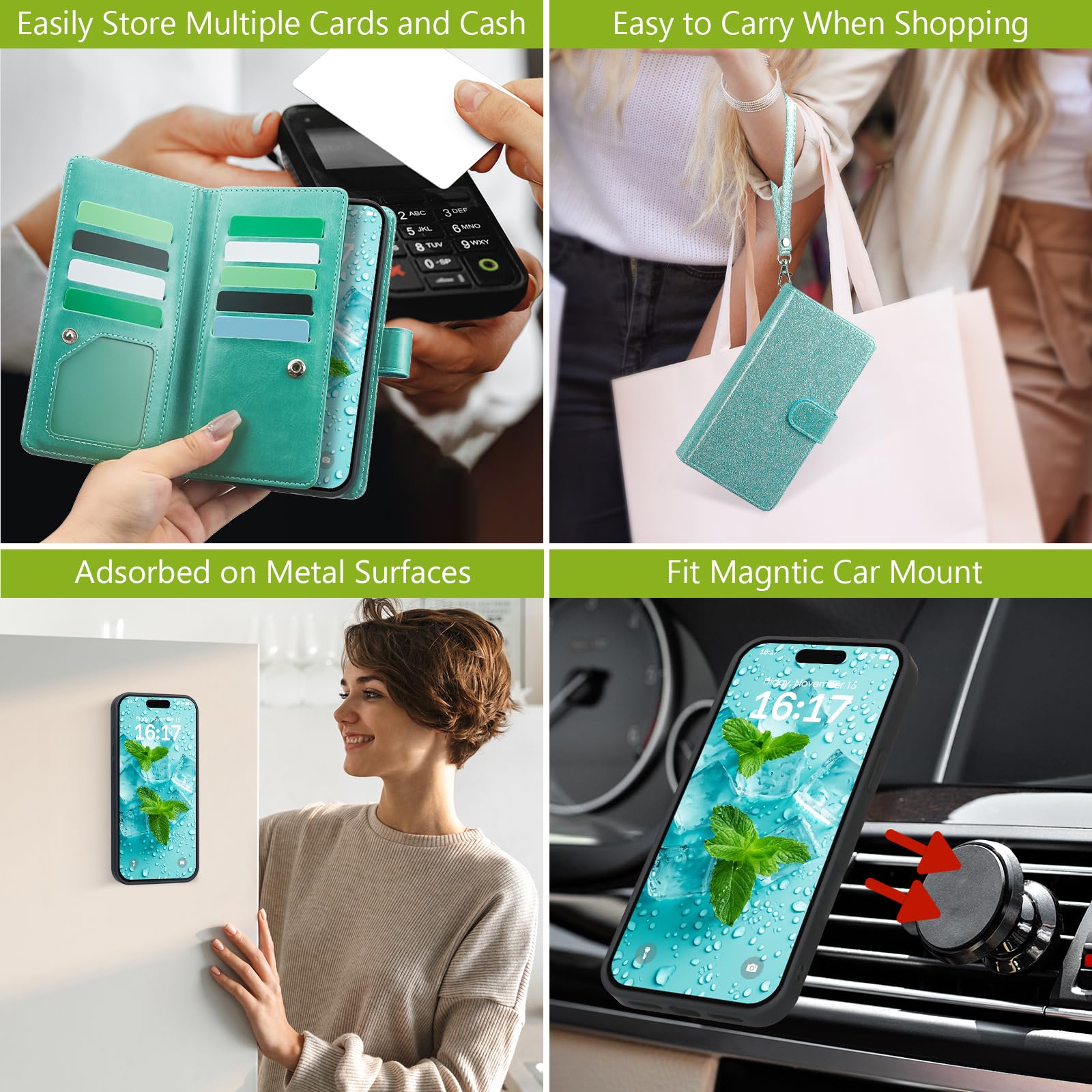 Premium Magnetic Detachable Wallet Case for iPhone 13 Pro Max (6.7