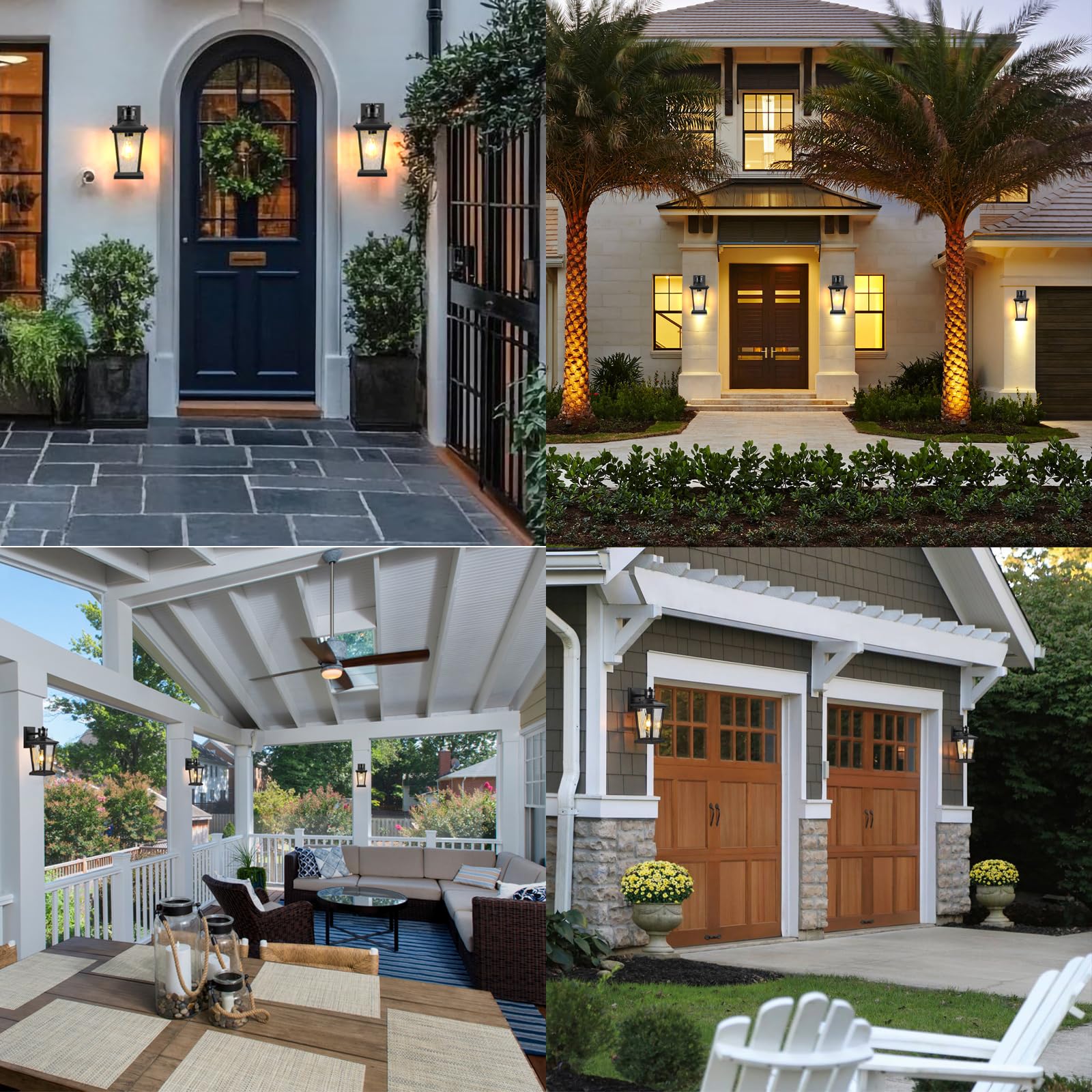 Dusk to Dawn Outdoor Light - Waterproof Wall Mounted Exterior Lantern for Front Door, Porch & Patio - Perfect for Home Security and Nighttime Illumination