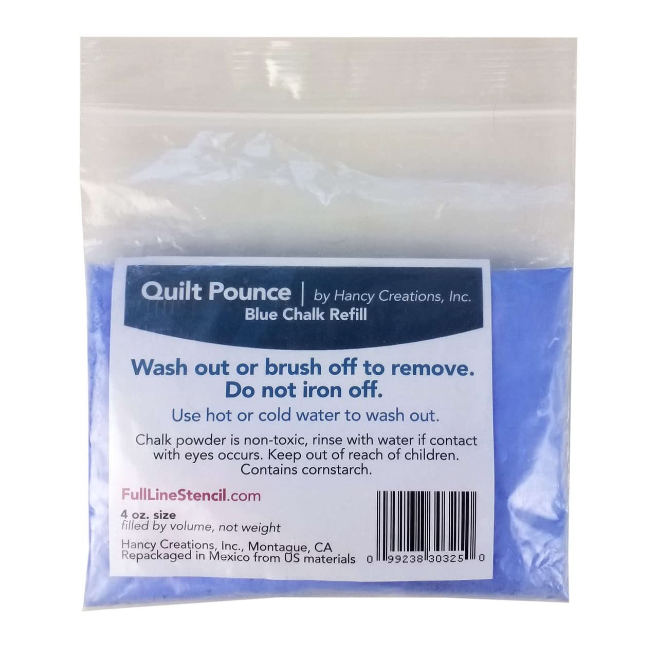 Quilt Pounce Chalk Refill - 4oz Blue Chalk Powder for Quilting, Sewing & Fabric Marking - Perfect for DIY Crafts & Professional Tailoring