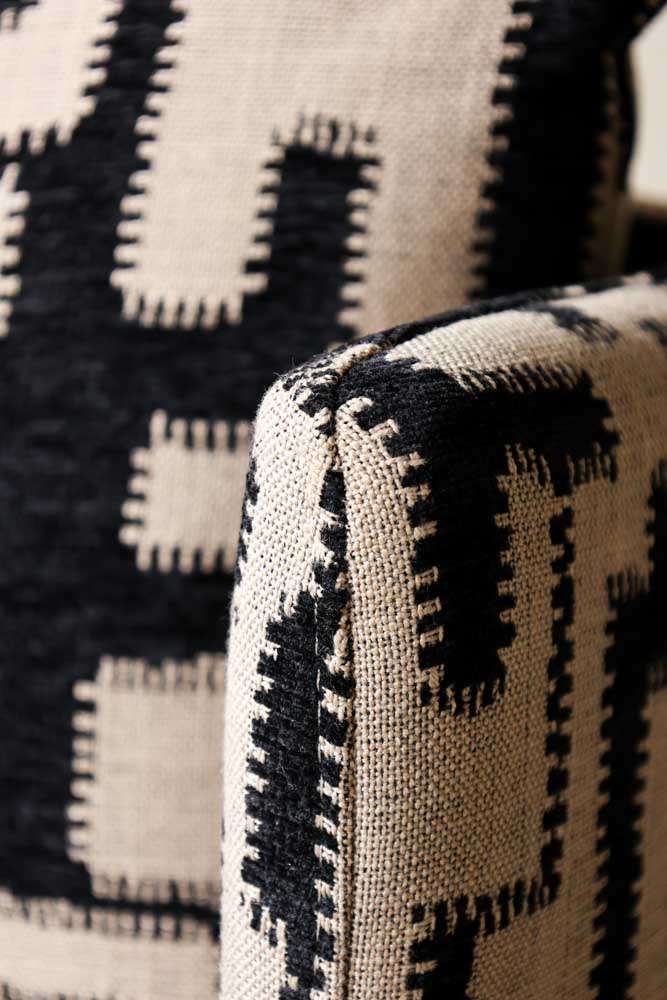 Stylish Monochrome Pattern Club Chair - Modern Accent Chair for Living Room, Lounge, or Office - Perfect for Home Decor and Relaxation