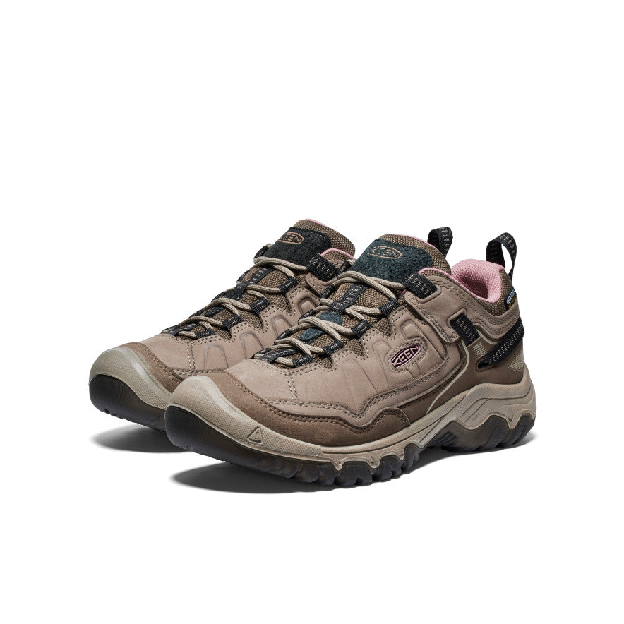 Women's Targhee IV Waterproof Hiking Shoes - Brindle/Nostalgia Rose | Lightweight & Durable for Outdoor Adventures, Trail Running & Backpacking