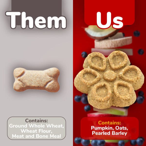 Fruitables Biggies Crispy Bacon & Apple Dog Treats - Natural, Crunchy, Grain-Free Dog Snacks for Training & Rewards - Perfect for Large Breed Dogs